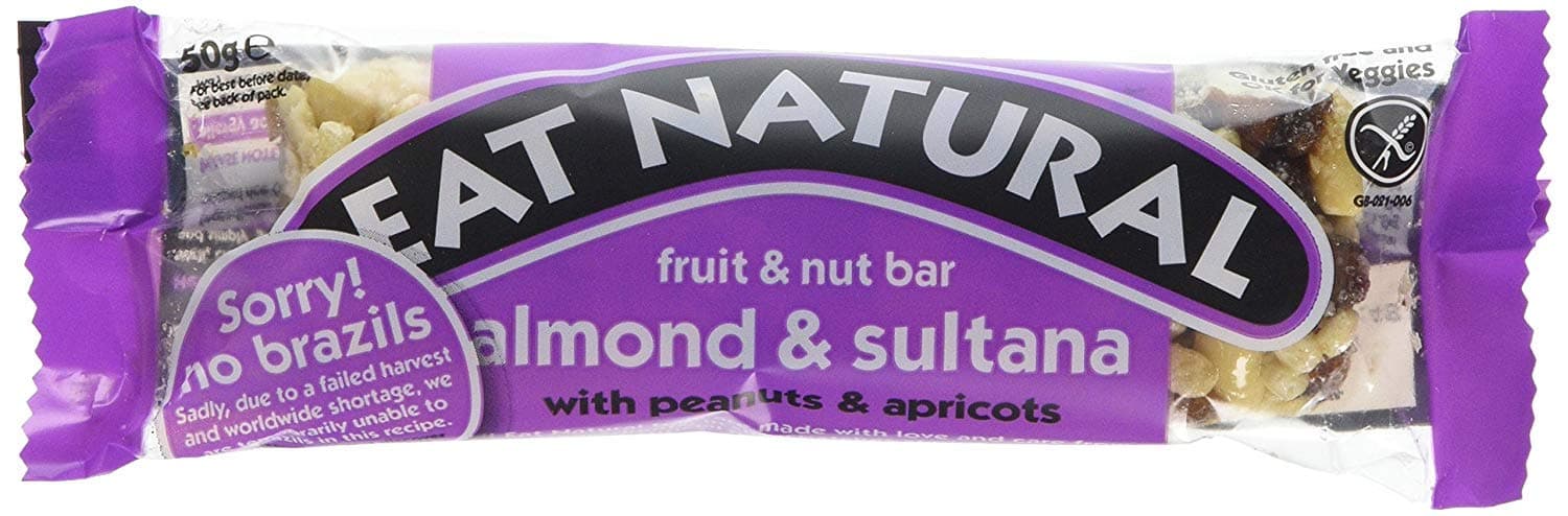 Eat Natural - Fruit & Nut bar - Brazil & Sultana with Peanuts and Almonds - 50g (Case of 12)