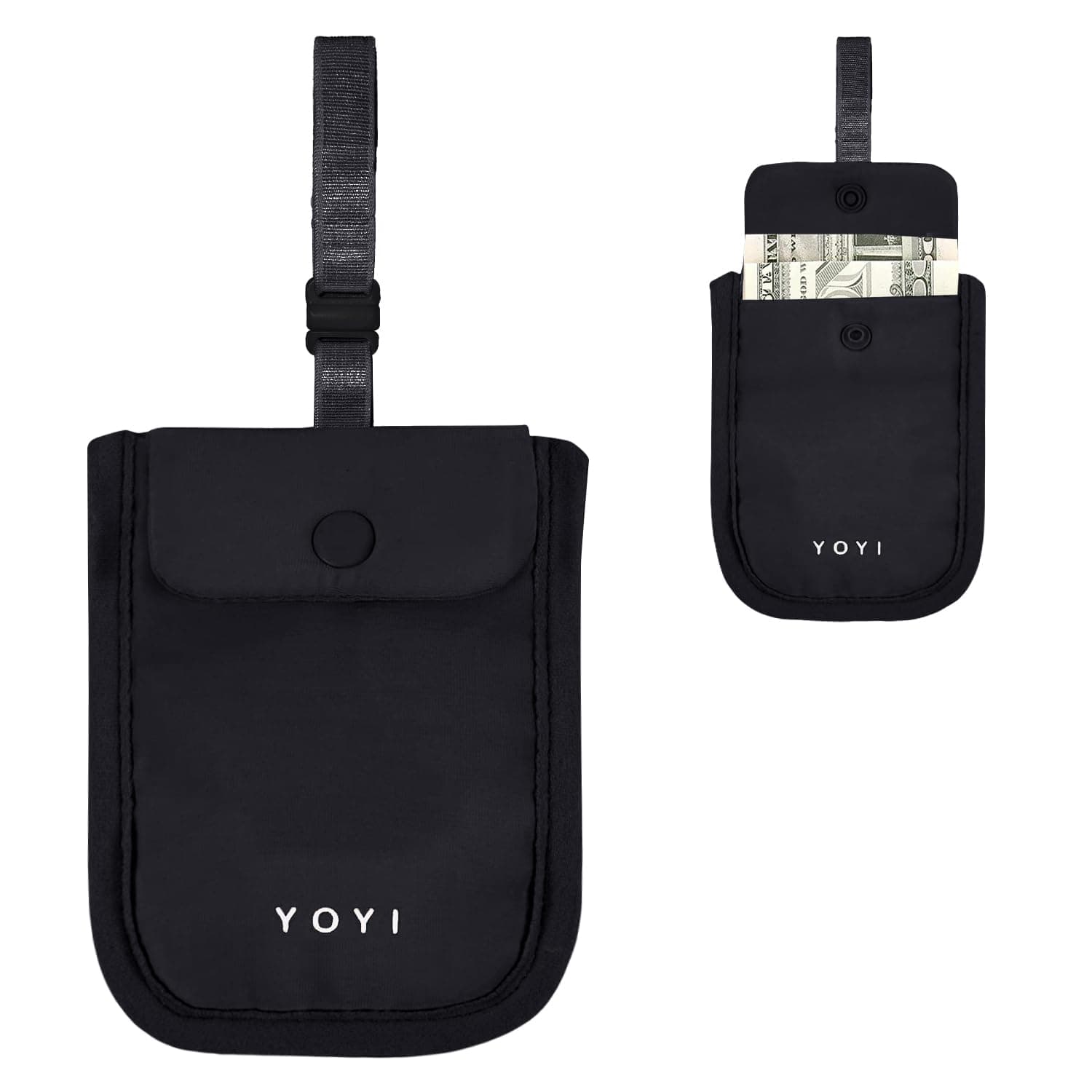 YOYI YOYI RFID Undercover Bra Wallet,Travel Pouch,Secret Pocket - Credit Cards & Money & Valuables with Adjustable,Elastic Strap Suitable for All Bra Sizes
