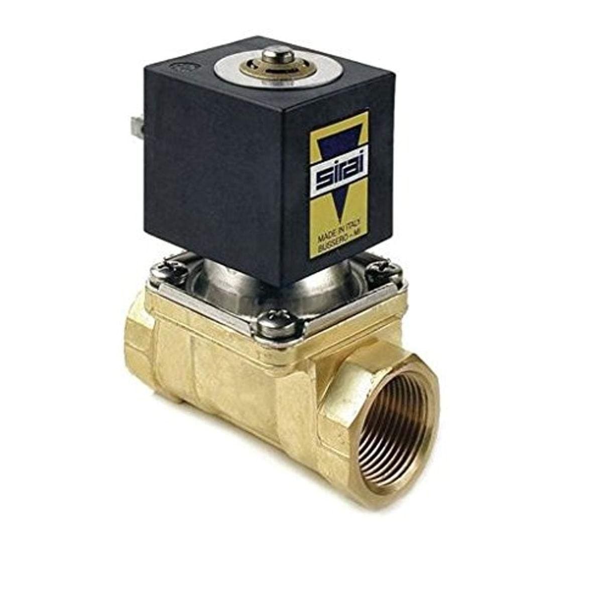 Sirai L133BB183A10AH6 Brass Body Pilot Operated General Service Solenoid Valve, 3/8" Pipe Size