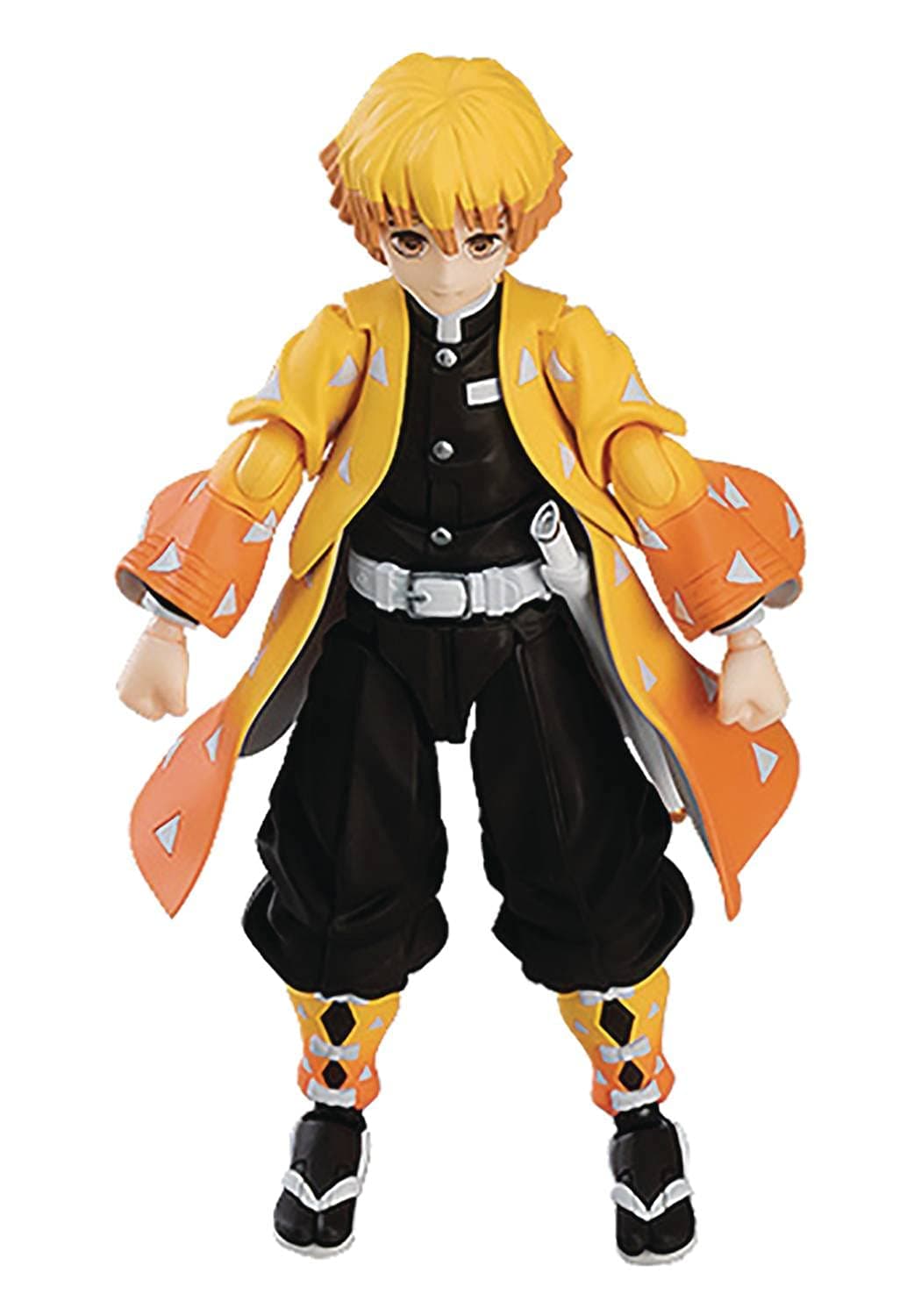 Demon Slayer: Kimetsu no Yaiba: Zenitsu Agatsuma Deluxe Figma Action Figure, Multicolor