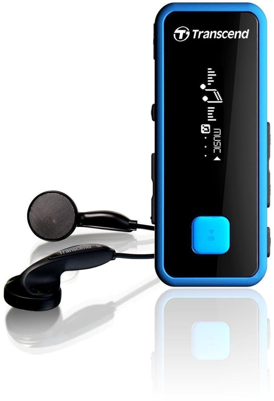 Transcend MP350 8GB Portable MP3 Player - Blue