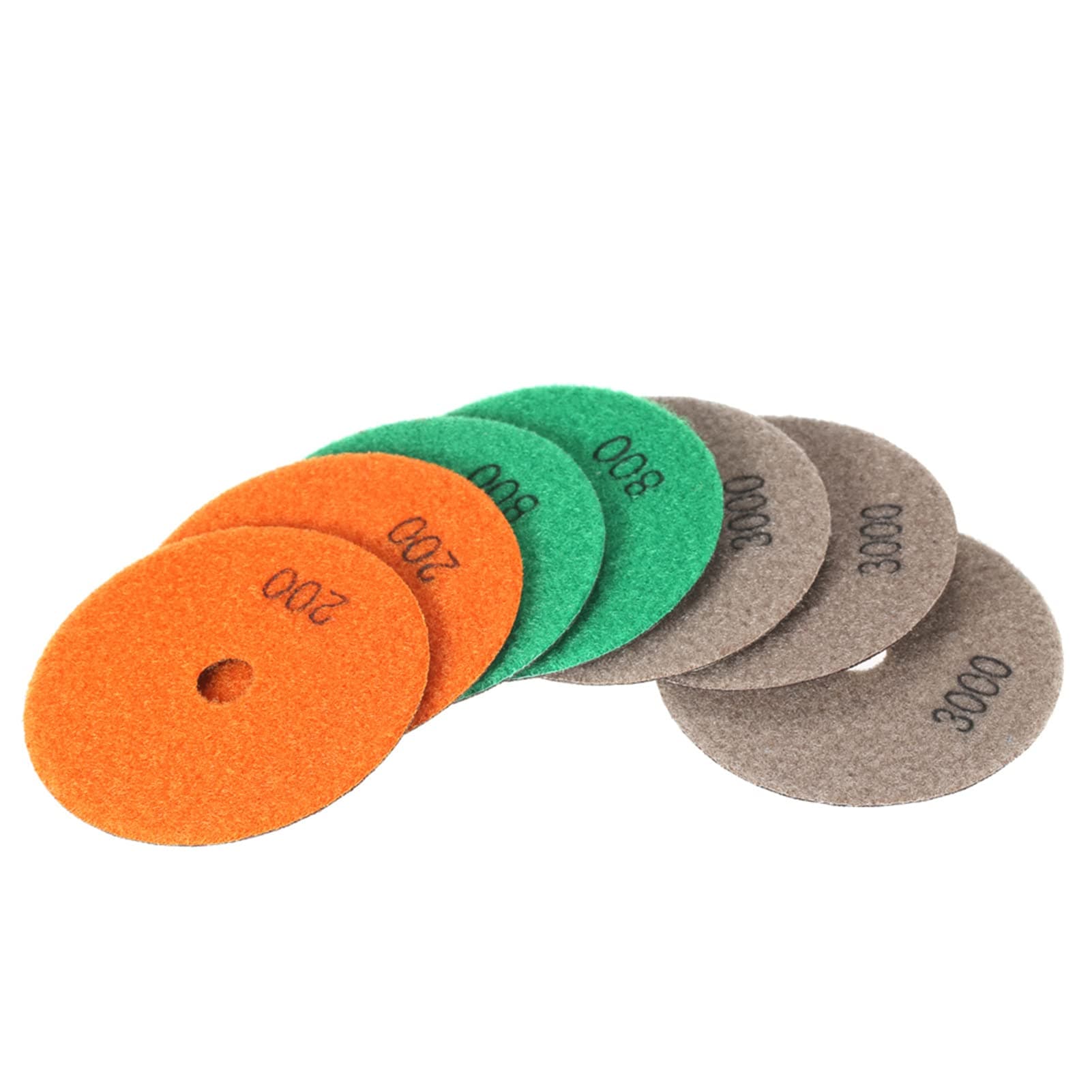7pcs/Set 4-inch Diamond Dry Polishing Pads Grinding Disc for Granite Marble Stone Ceramic Tiles