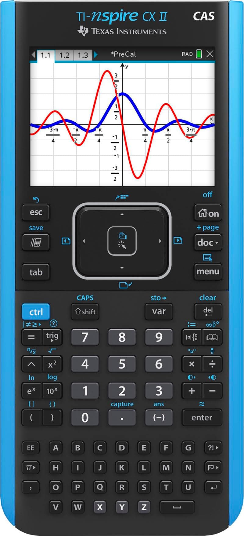 Texas Instruments TI-Nspire CX II CAS Color Graphing Calculator with Student Software (PC/Mac)