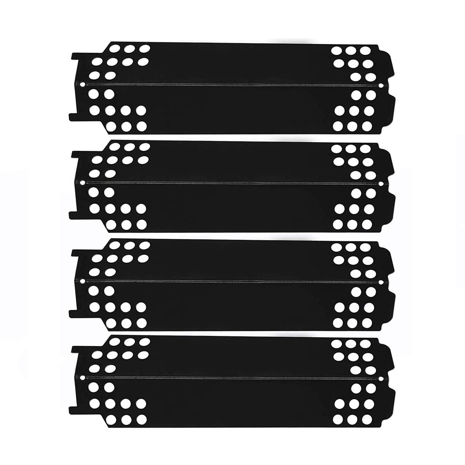 Hisencn 15 inch Grill Heat Plate Replacement for Charbroil 463436215, 466334613, 466342014, 463436213,G432-0096-W1, Porcelain Steel Heat Tent Shield Deflector for Kenmore 16113, 16115 (4 Pack)