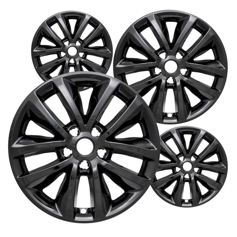 Fuel Rider Set of Four (4) 17 inches Gloss Black ABS Wheel Skins Impostors Wheel Covers Compatible with 2016-2018 Kia Sorento Wheels- Auto Tire Replacement Cap Cover