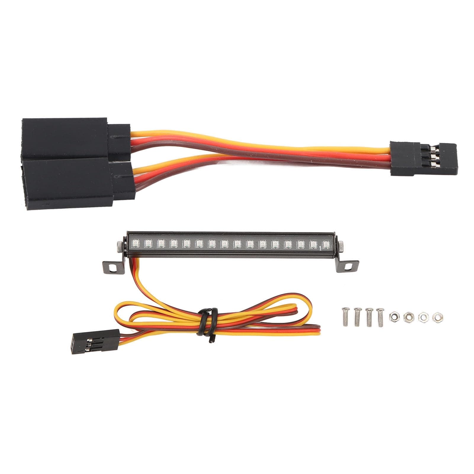 Topyond RC Car Led, RC LED Bar Roof Lamp TRX4M Light Bar RC Car Roof Light, 16 LED Colorful Beads, Spotlight Headlights Compatible with 1/18 Traxxas TRX4M Defender RC Accessories