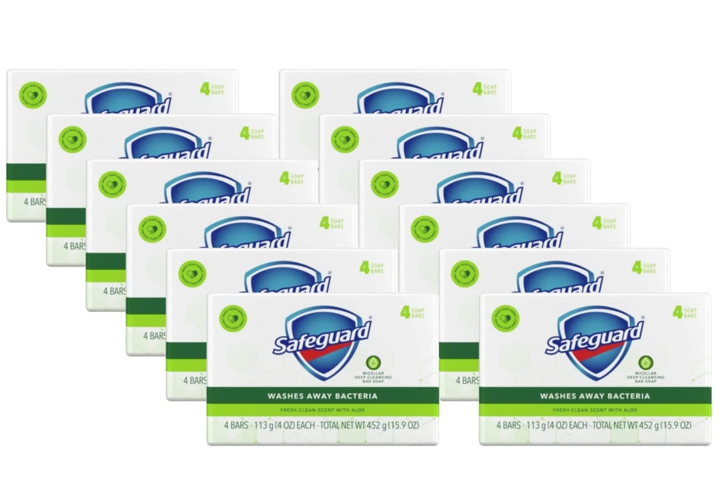 White Soap, 4 Oz Ea. - 12 Packs x 4 Count, 48 Bars Case