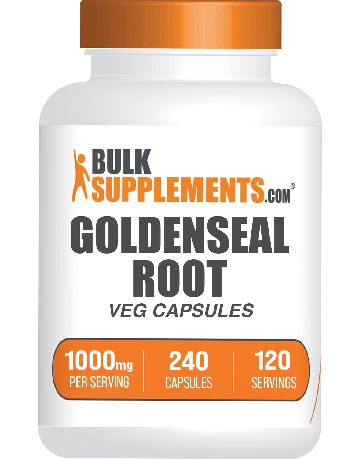 BulkSupplementscom Goldenseal Root Capsules - Herbal Supplement, Sourced from Golden Seal Root - Vegan & Gluten Free, 1 Capsule per Serving, 240 Veg Capsules (Pack of 1)