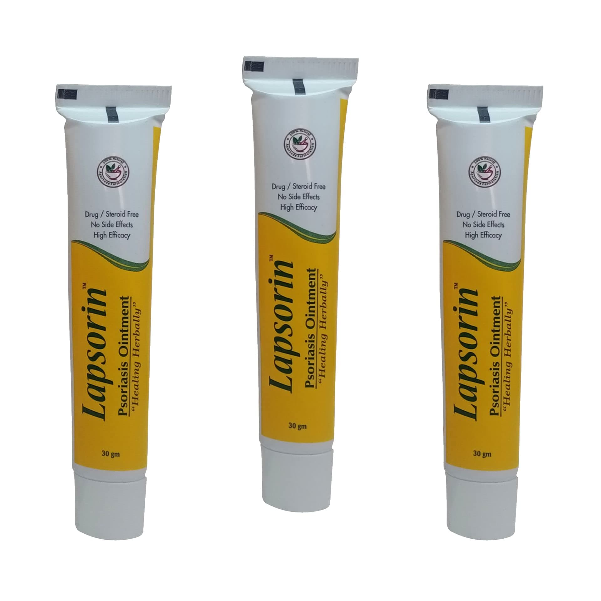psoriasis herbal ointment/cream 30gm Pack of 3 - For plaque, scalp and palmoplantar psoriasis - Ministry of Ayush Approved
