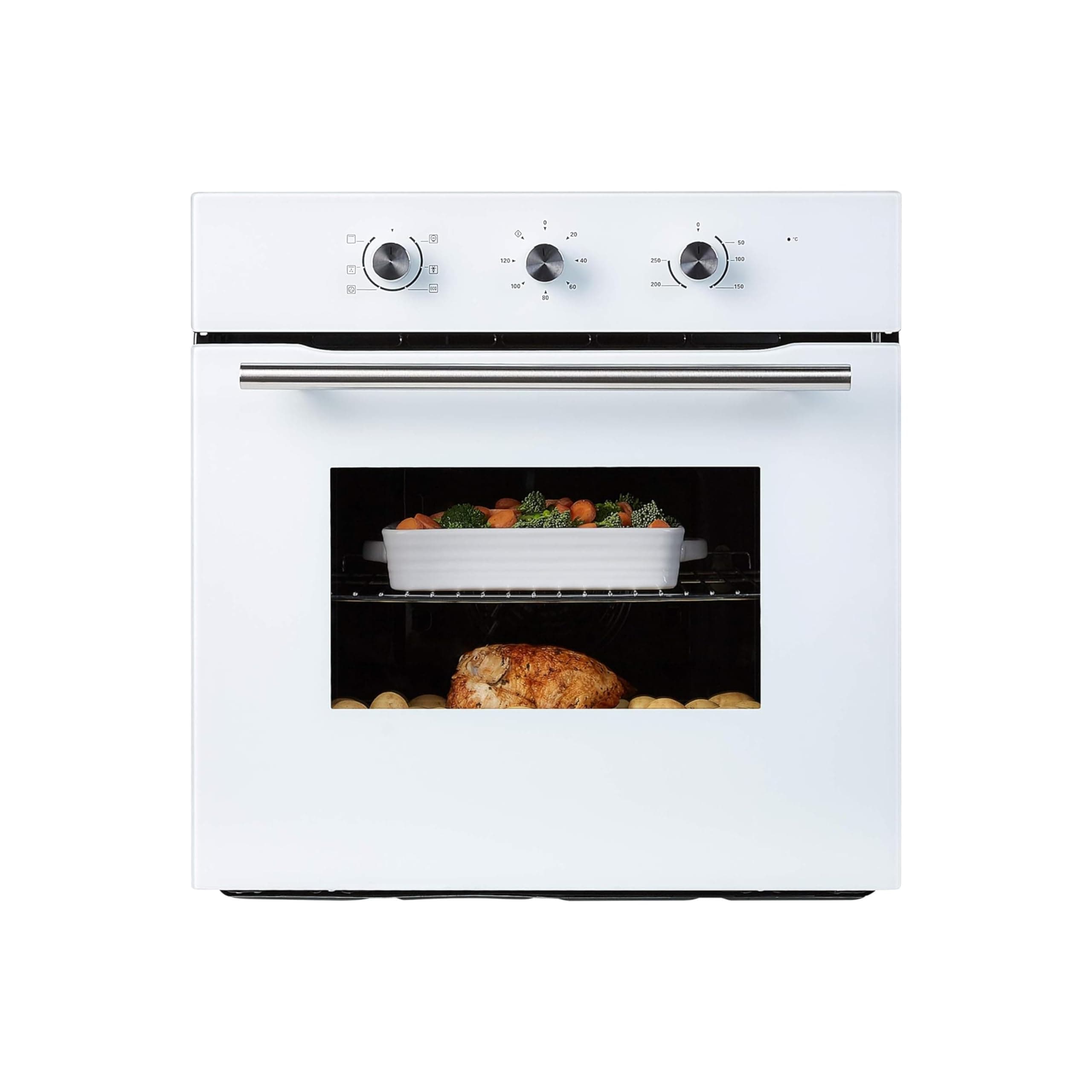 Cookology COF600WH 60cm White Built-in Single Electric Fan Forced Oven & timer