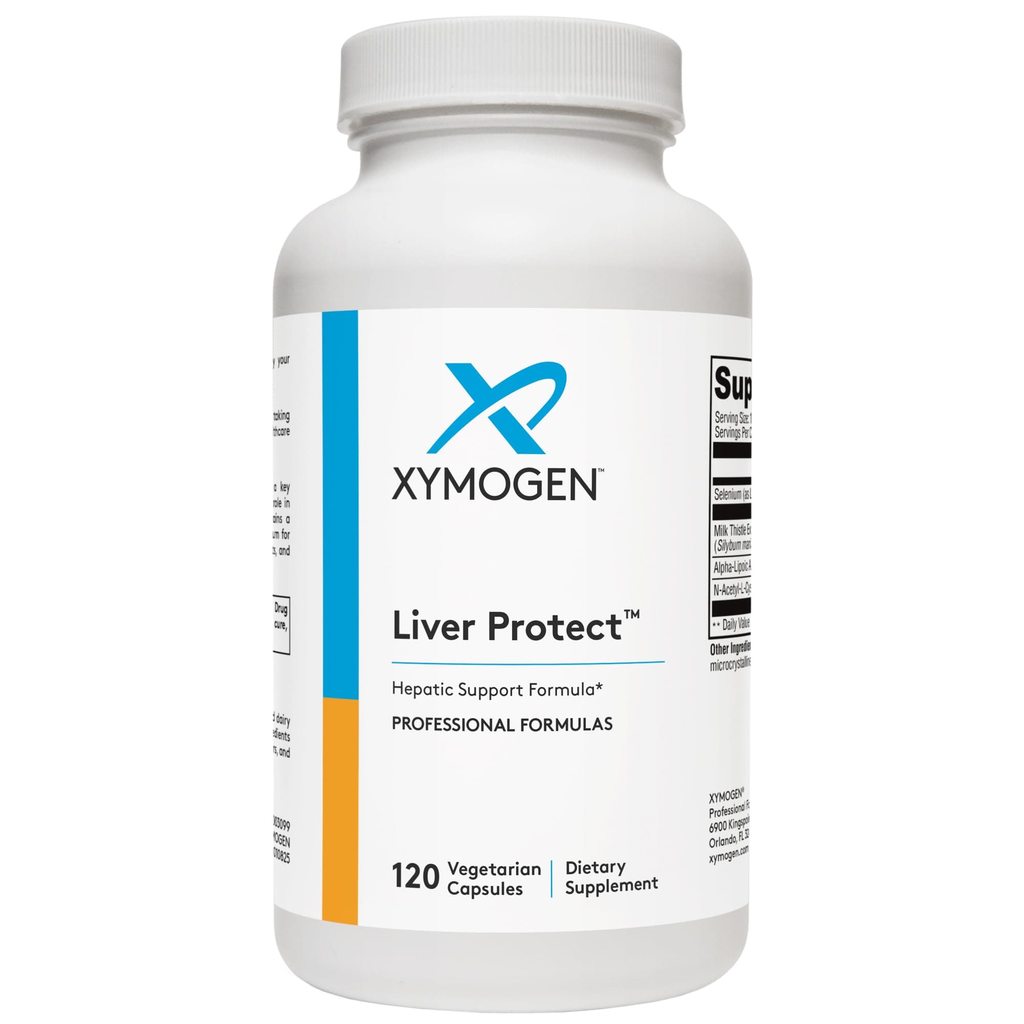 XYMOGEN Liver Protect - Supports Liver Health + Glutathione Production - Milk Thistle Extract, ALA Alpha-Lipoic Acid, N-Acetyl-L-Cysteine, Selenium L-Selenomethionine (120 Capsules)