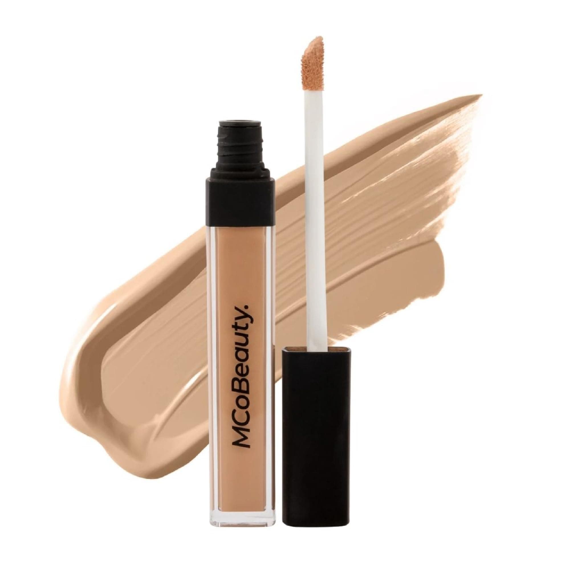 MCoBeauty Brighten and Perfect Cream Concealer 1.5 Medium Natural Buff - Under Eye Concealer Dark Circles Color Corrector for Women - Hydrating Medium Coverage, Vitamin E Hyaluronic Acid Aloe Vera