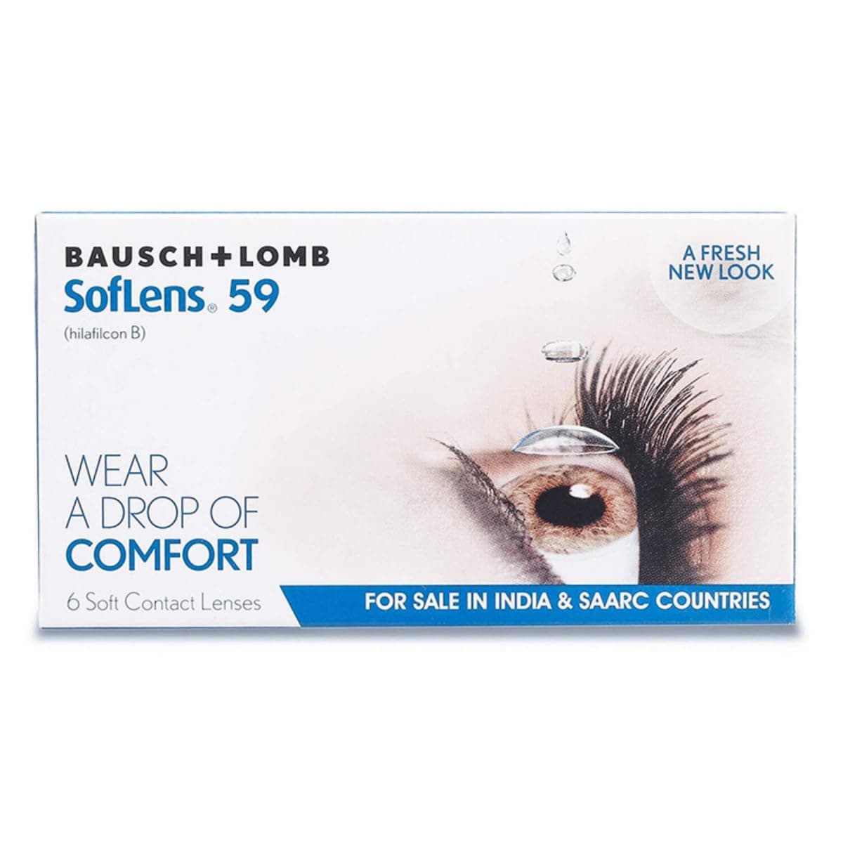 Bausch + Lomb Soflens59 Monthly Disposable Contact Lens (6 Lens Pack -2.50).