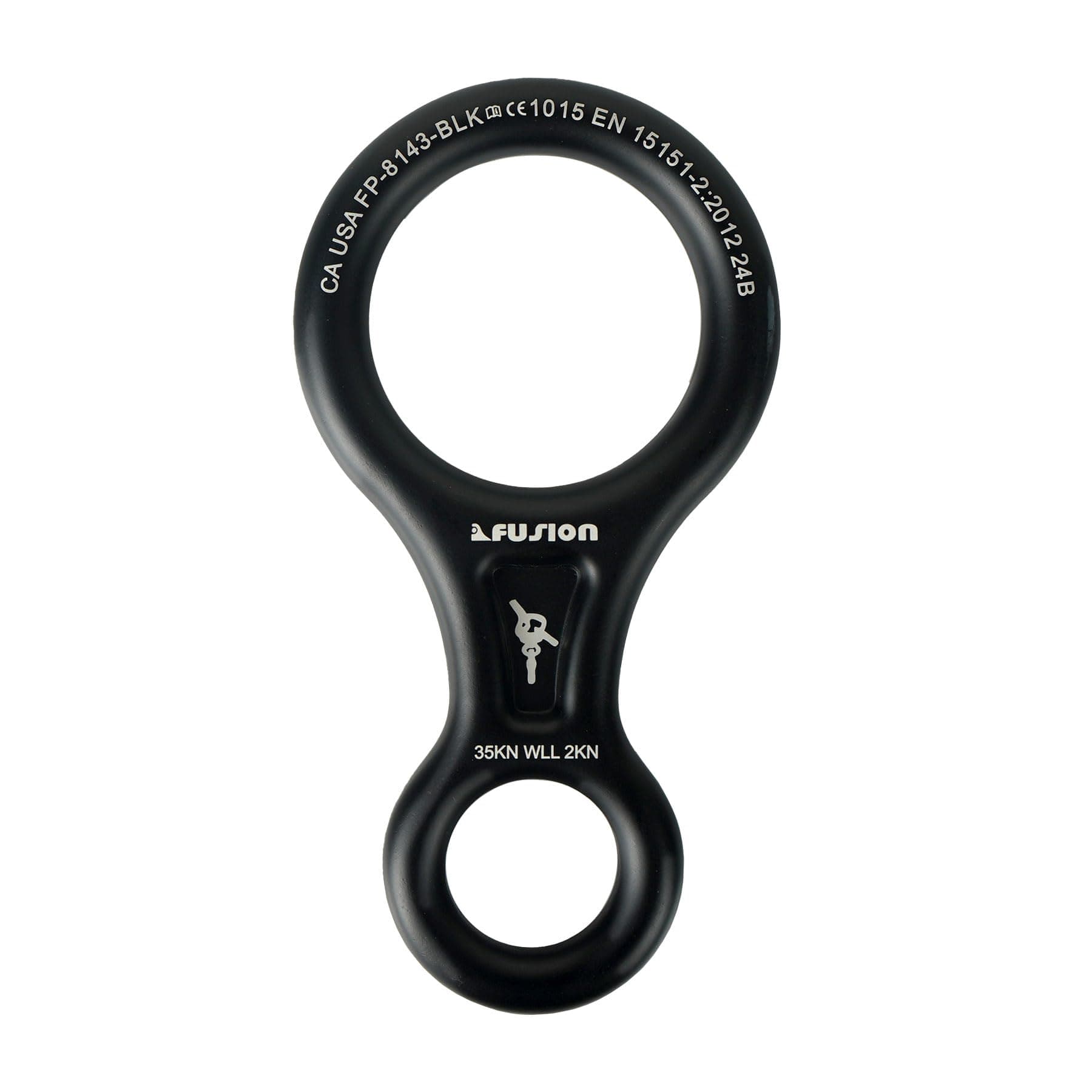 Fusion Climb Aluminum Figure 8 Descender Black