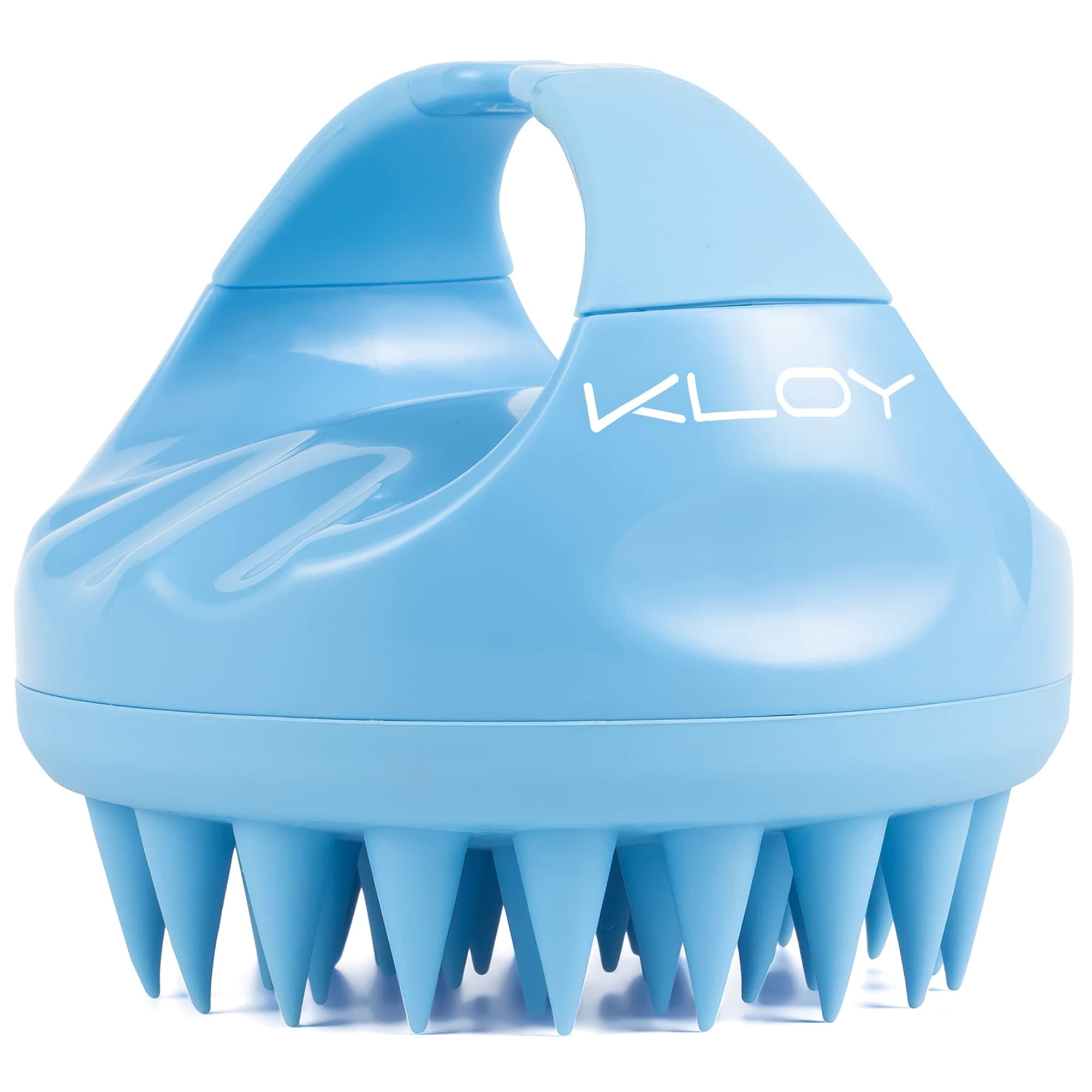 KLOY Hair Scalp Massager Shampoo Brush with Soft Silicone Bristles (Blue)