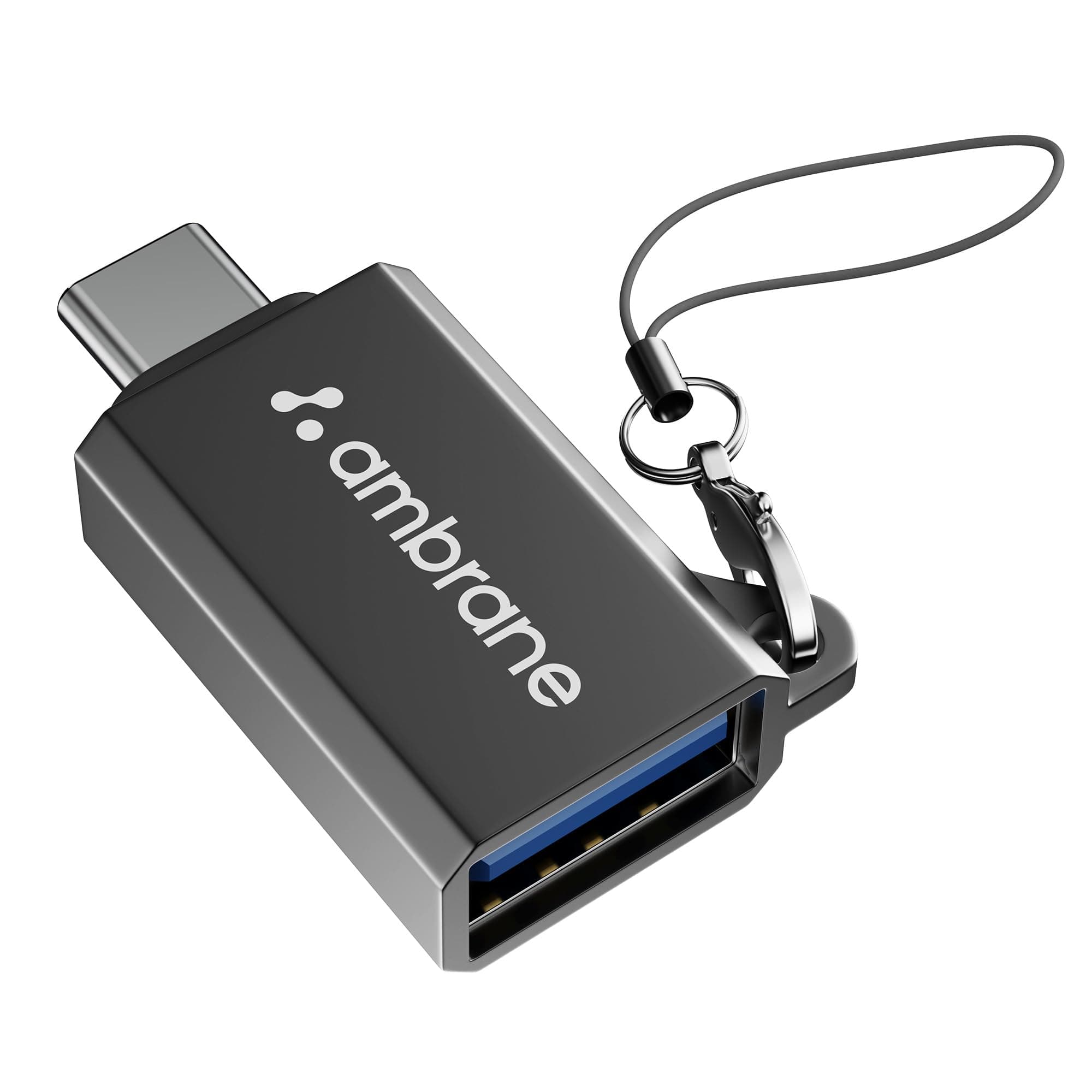 Ambrane USB Type C to USB A Female OTG Adapter Compatible with MacBook Pro/Air, Galaxy S20 S20+ Ultra Note 10 S9 All Type-C Devices