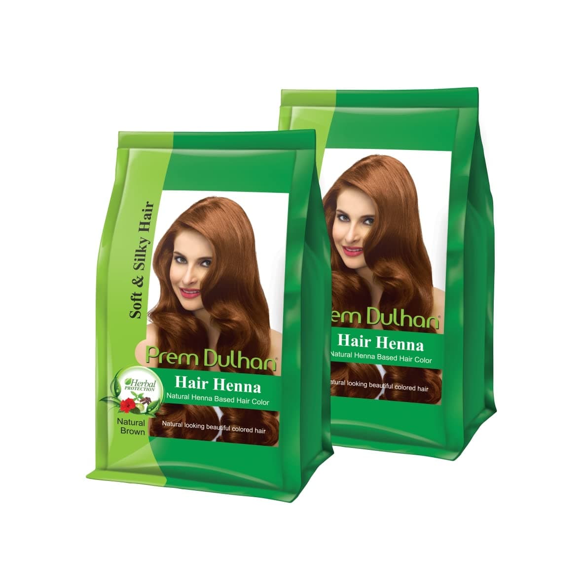 Prem Dulhan Hair Henna Natural Henna Based Hair Color |Natural Brown| -125gm (Pack of 2)