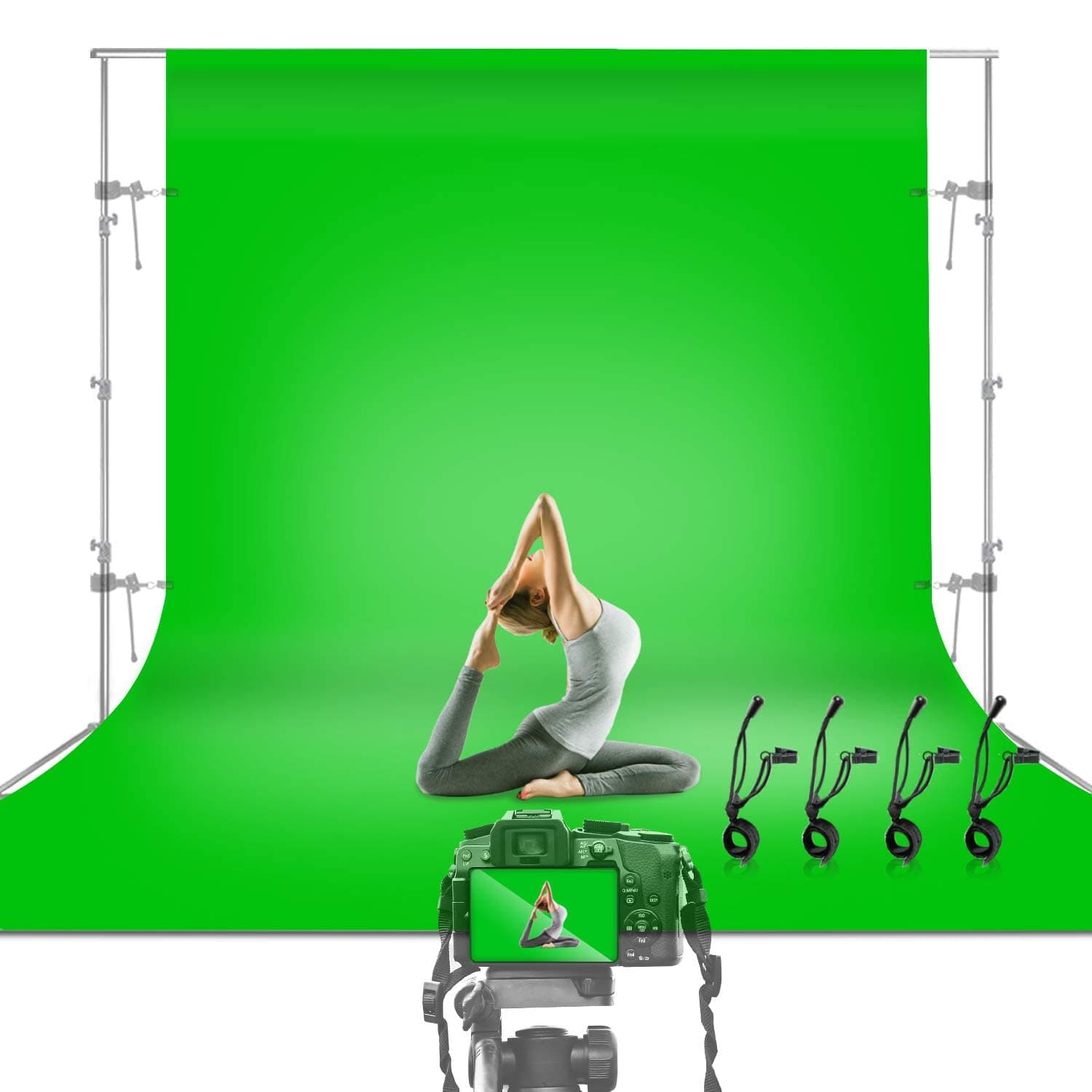 JS JULIUS STUDIO 10 x 12 ft. Green Chromakey Photo Video Fabric Backdrop, Background Screen, Movie, Photography , TEMJSAG474