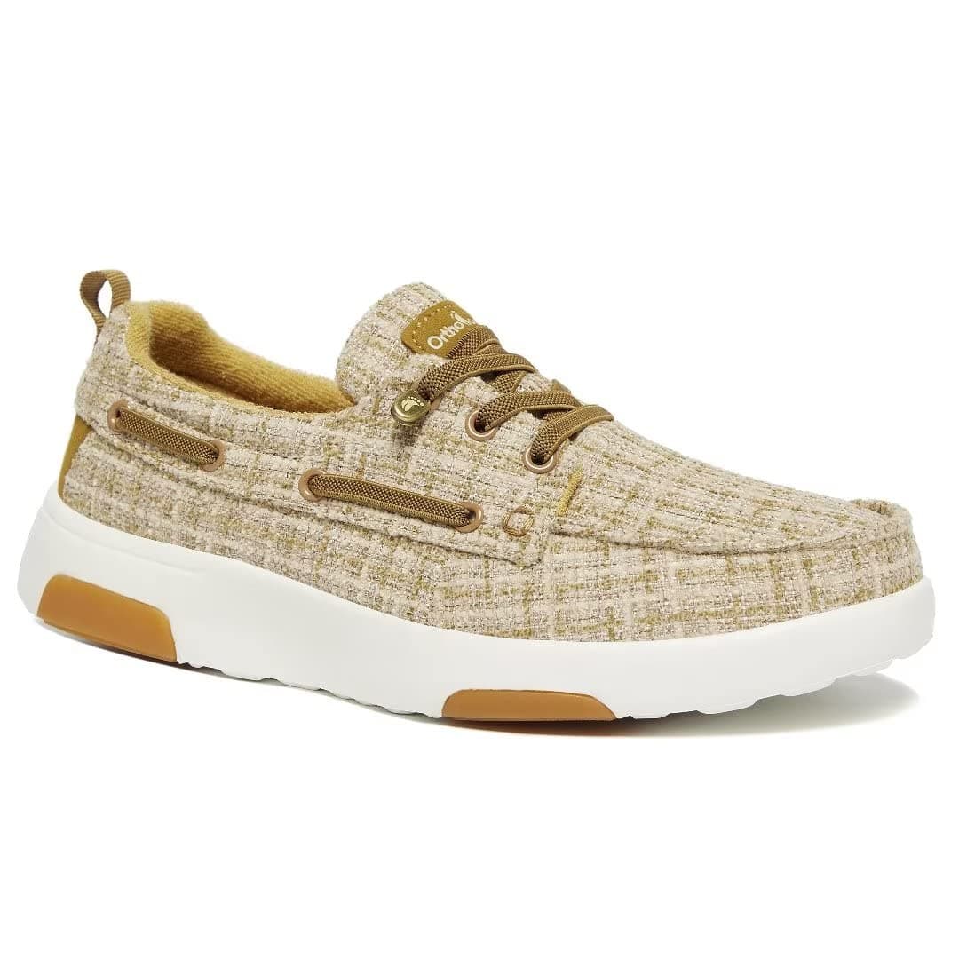 OrthoComfoot Women's Boat Shoes with Arch Support, Comfortable Slip on Shoes for Plantar Fasciitis, Orthopedic Casual Deck Loafers for Heel and Foot Pain Relief