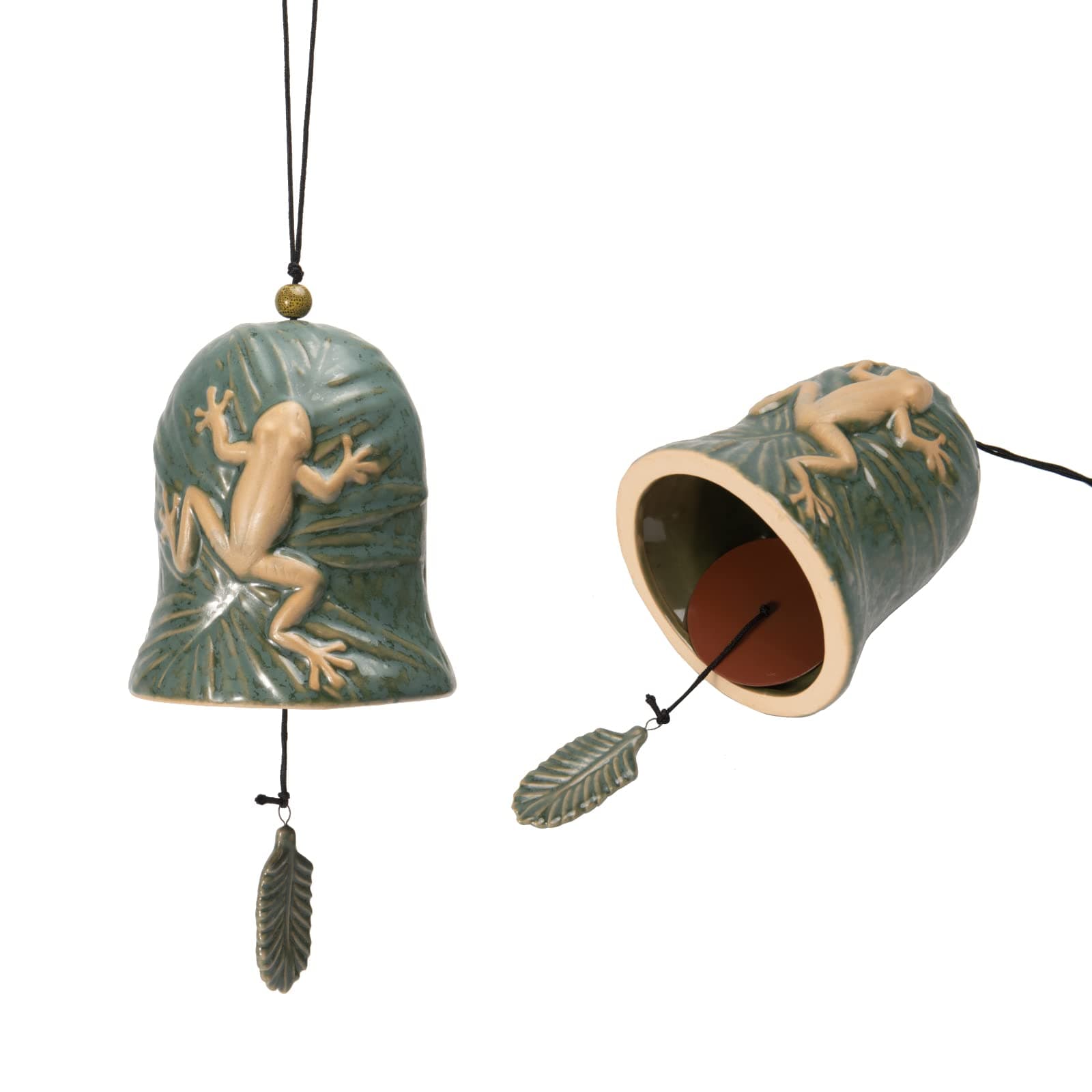 Wind Chimes Outdoor Deep Tone - Ceramic Frog Wind Chimes Bell Peaceful Deep Tones for Garden and Patio, Outdoor Décor Gift by DiliComing