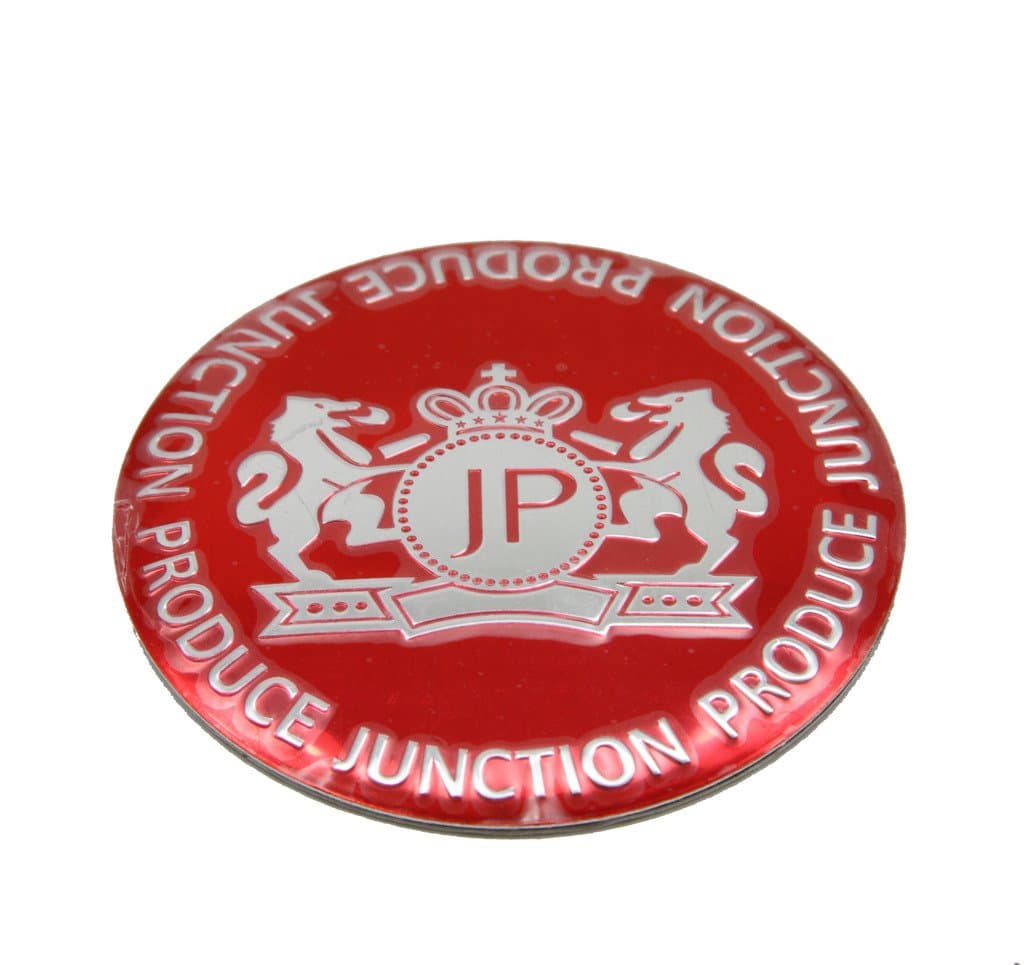 JUNCTION PRODUCE RED 56.5mm Car Wheel Hub Caps Center Stickers Emblems Cambered Surface G055 4PCS