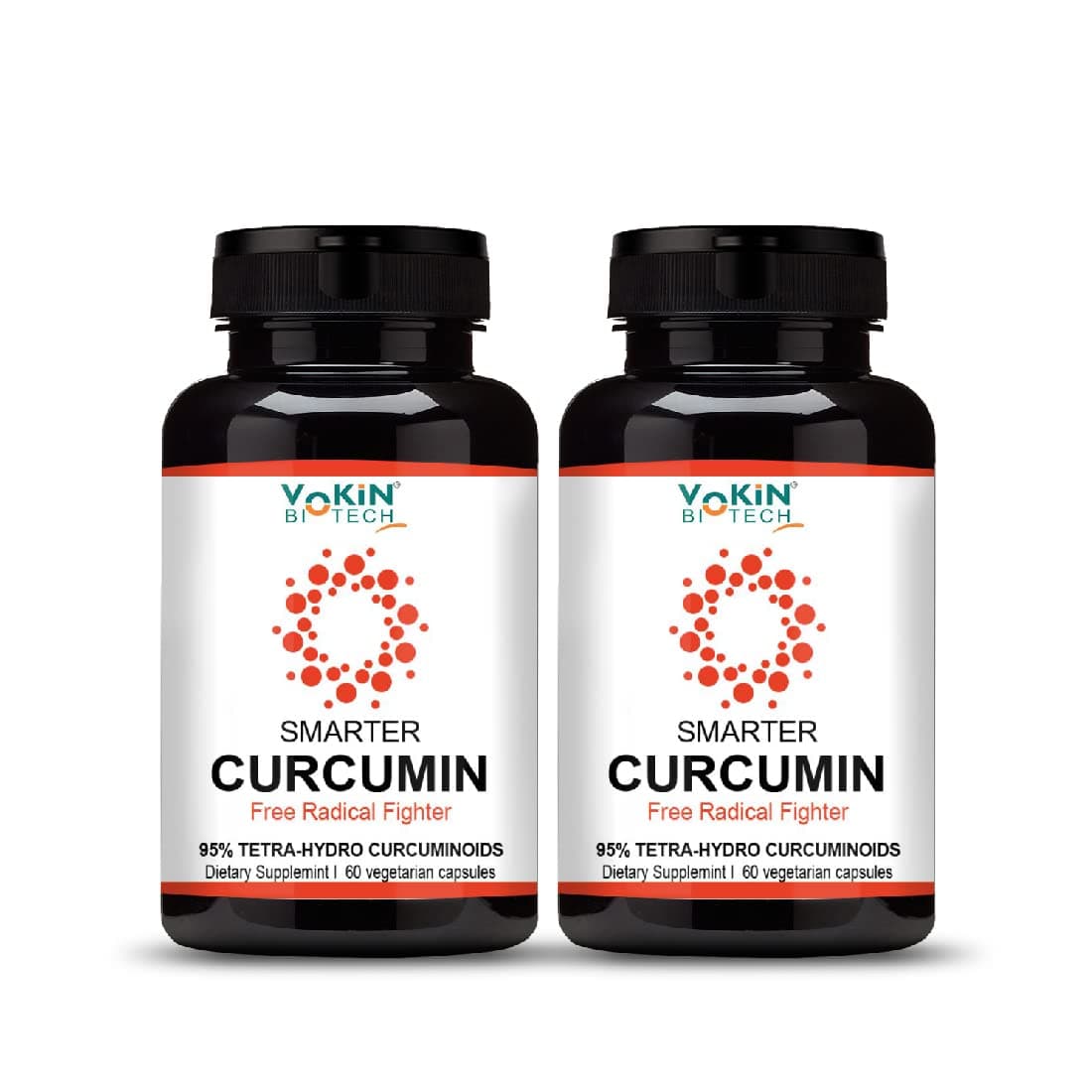 Vokin Biotech Organic Smarter Turmeric Curcumin Extract 95% Piperine 60 Capsules Pack of 2