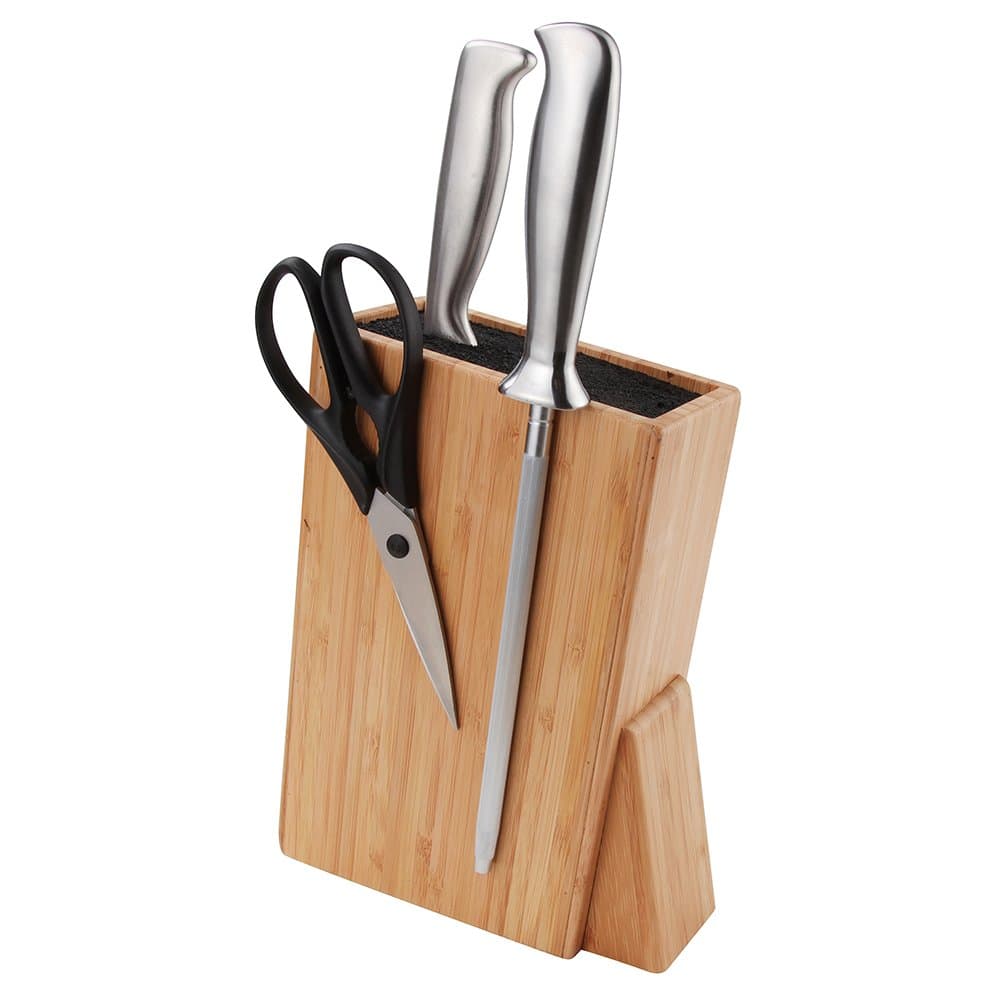 Universal Magnetic Knife Block Organiser Display Kitchen Tidy Unique Design Stylish Sustainable Bamboo