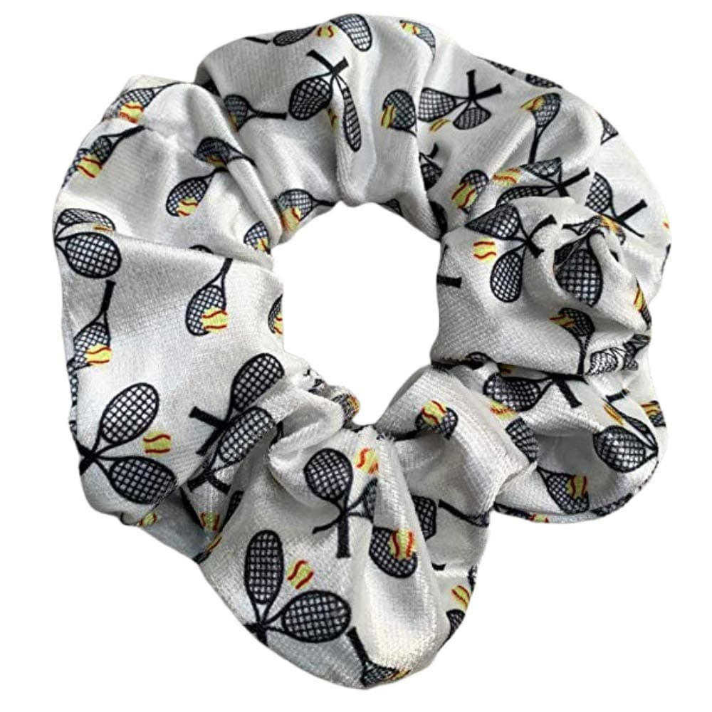 SportybellaTennis Scrunchie, Tennis Hair Accessories, No Crease Tennis Velvet Elastics, for Tennis Players