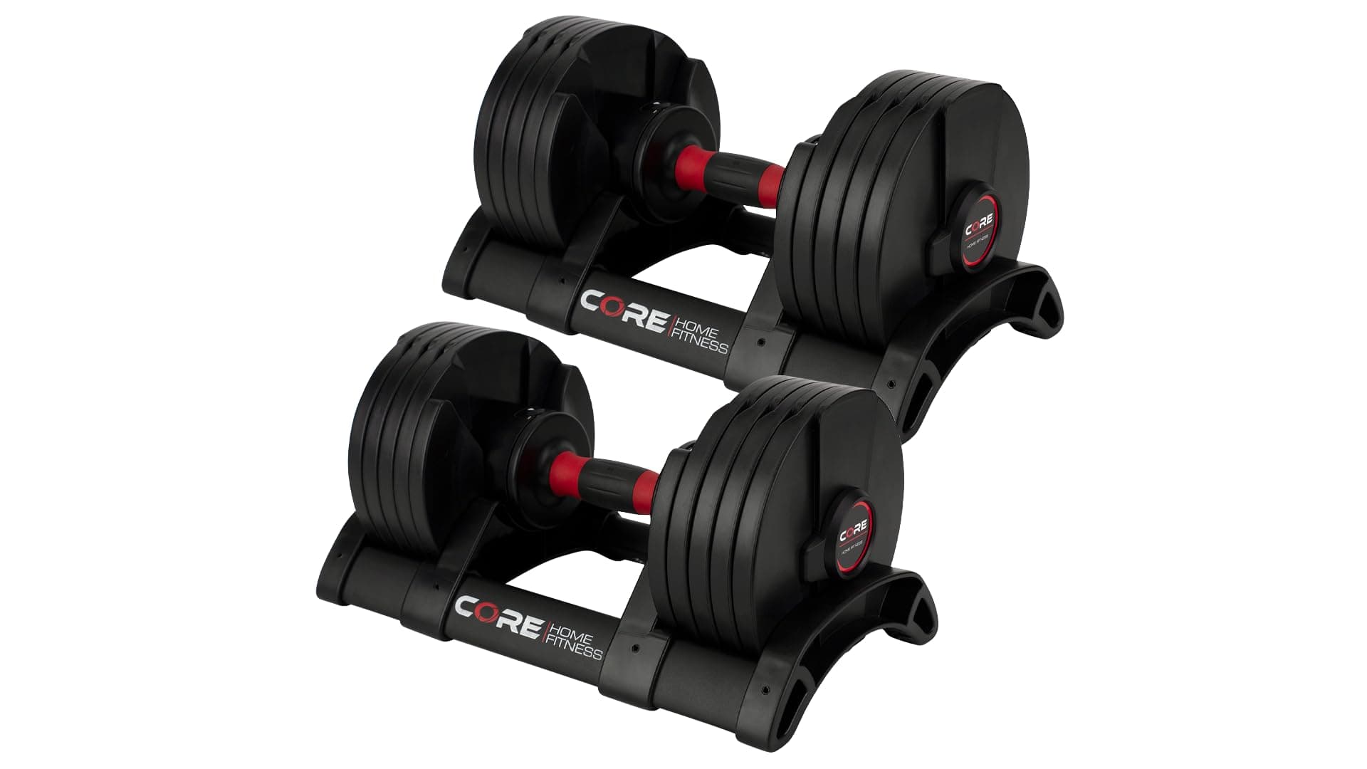 CORE FITNESS® Adjustable Dumbbell Weight Set by Affordable Dumbbells - Space Saver - Dumbbells for Your Home