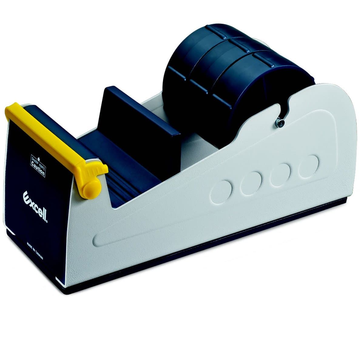 Excell ET-337 Multi-Roll Tape Dispenser; Sturdy Metal Base; for Tape Up to 3" Wide, 3" Core; Holds 1 Roll up to 3" Wide; 2 or 3 Rolls, Each up to 1" Wide