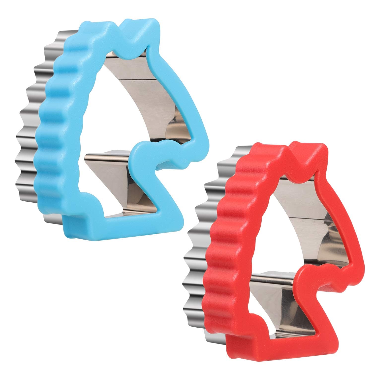 stbeyond Stainless Steel Sandwiches Cutter, Unicorn Head Cookie Cutter, Food Grade Stainless Steel Biscuit Mold Cookie Cutter for Kids Suitable for Cakes, Sandwiches and Cookies (Big, 2Pack)