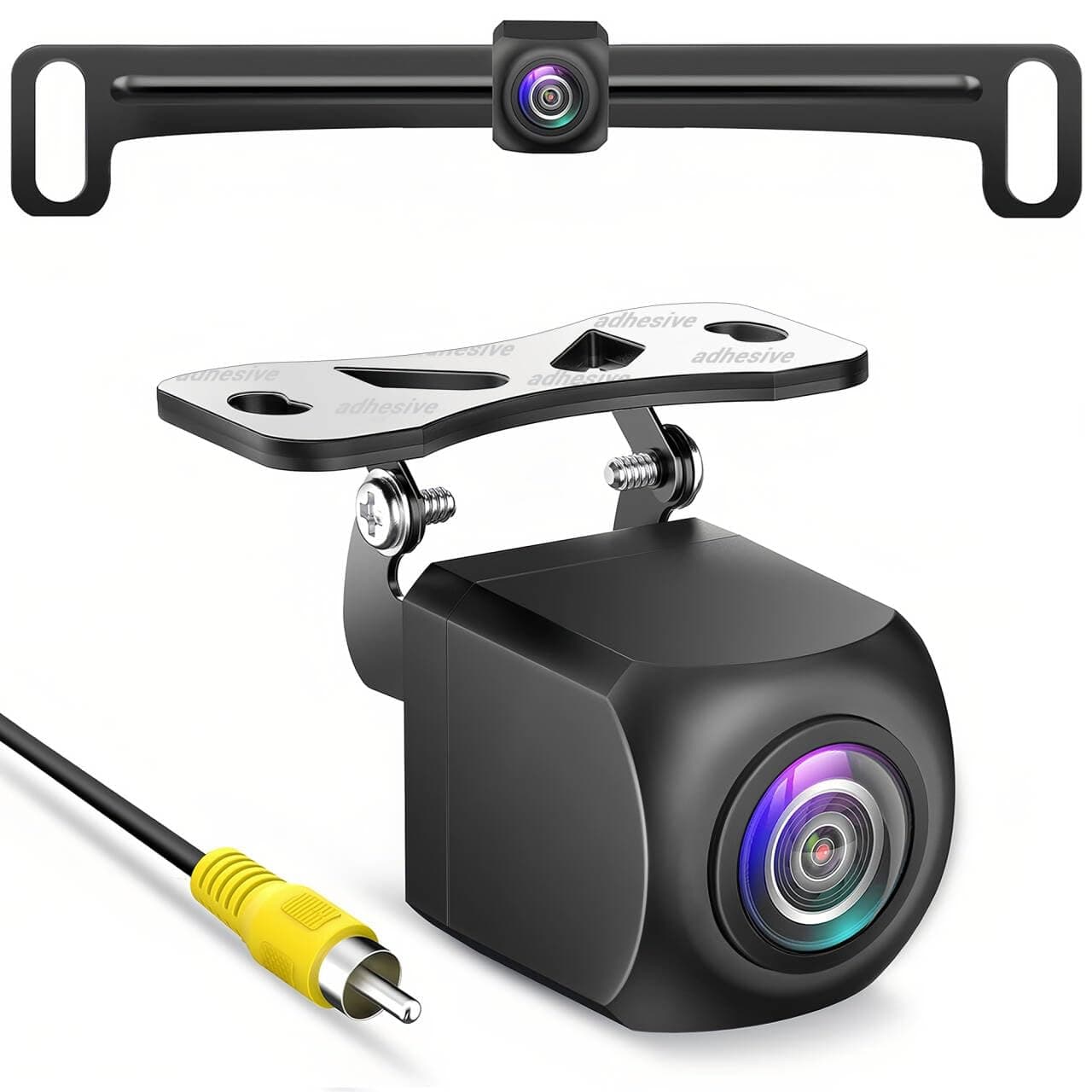 HD Backup Camera,Metal Housing 170 Degree Wide View Angle License Plate Rear View Camera for Car,Clear Night Vision IP69 Waterproof Rearview Universal Reverse Cam Kit for Vehicle SUV RV Pickup