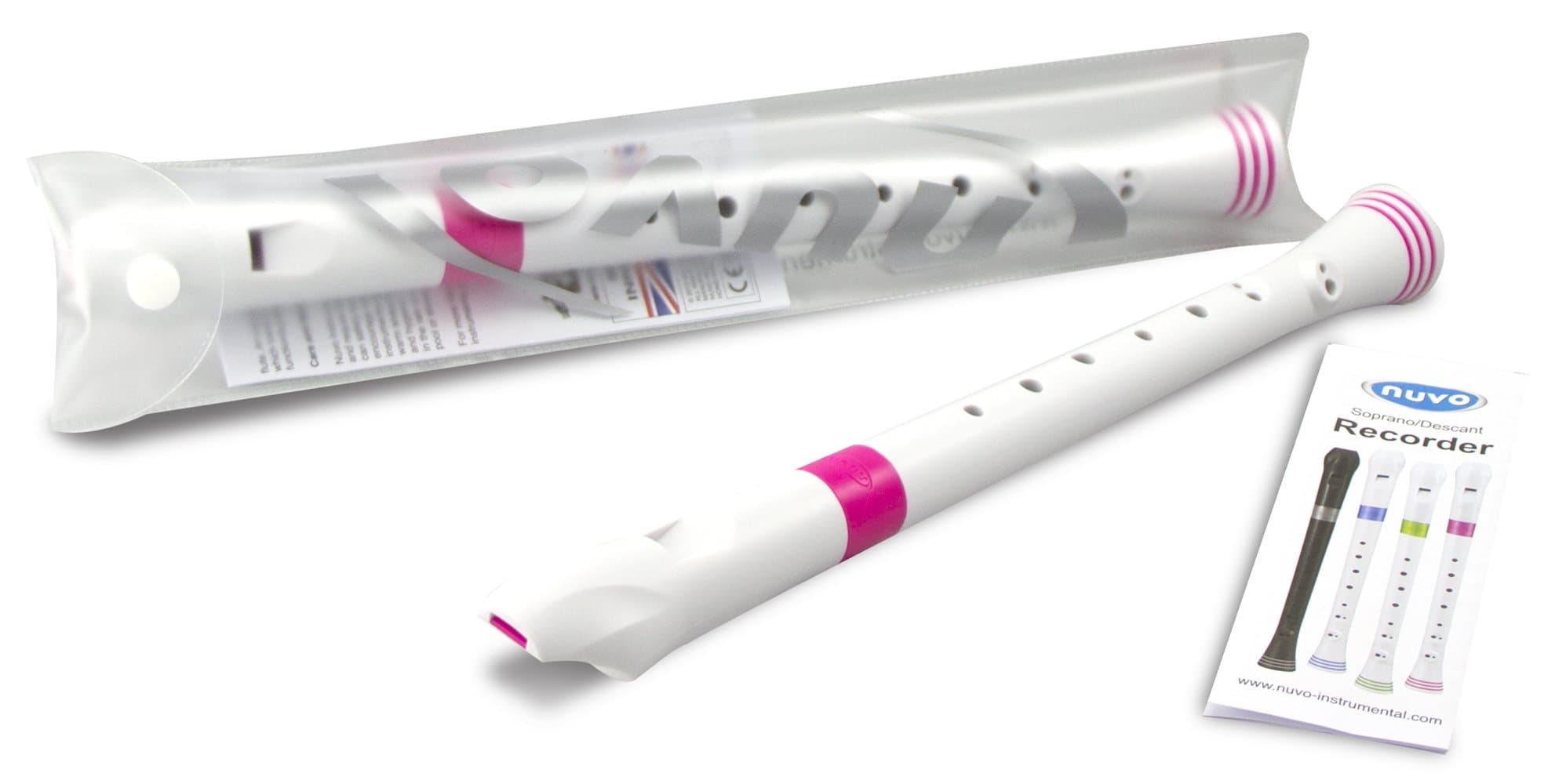 Nuvo B00E3QISJ2 Recorder with Transvinyl Case, White/Pink