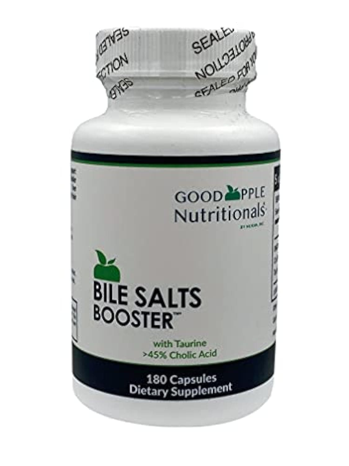 Bile Salts Booster | Supports Gallbladder / No Ox & Taurine Supplement Gas Bloating Digestive Aid Especially Fats 180 Capsules - 110 Mg