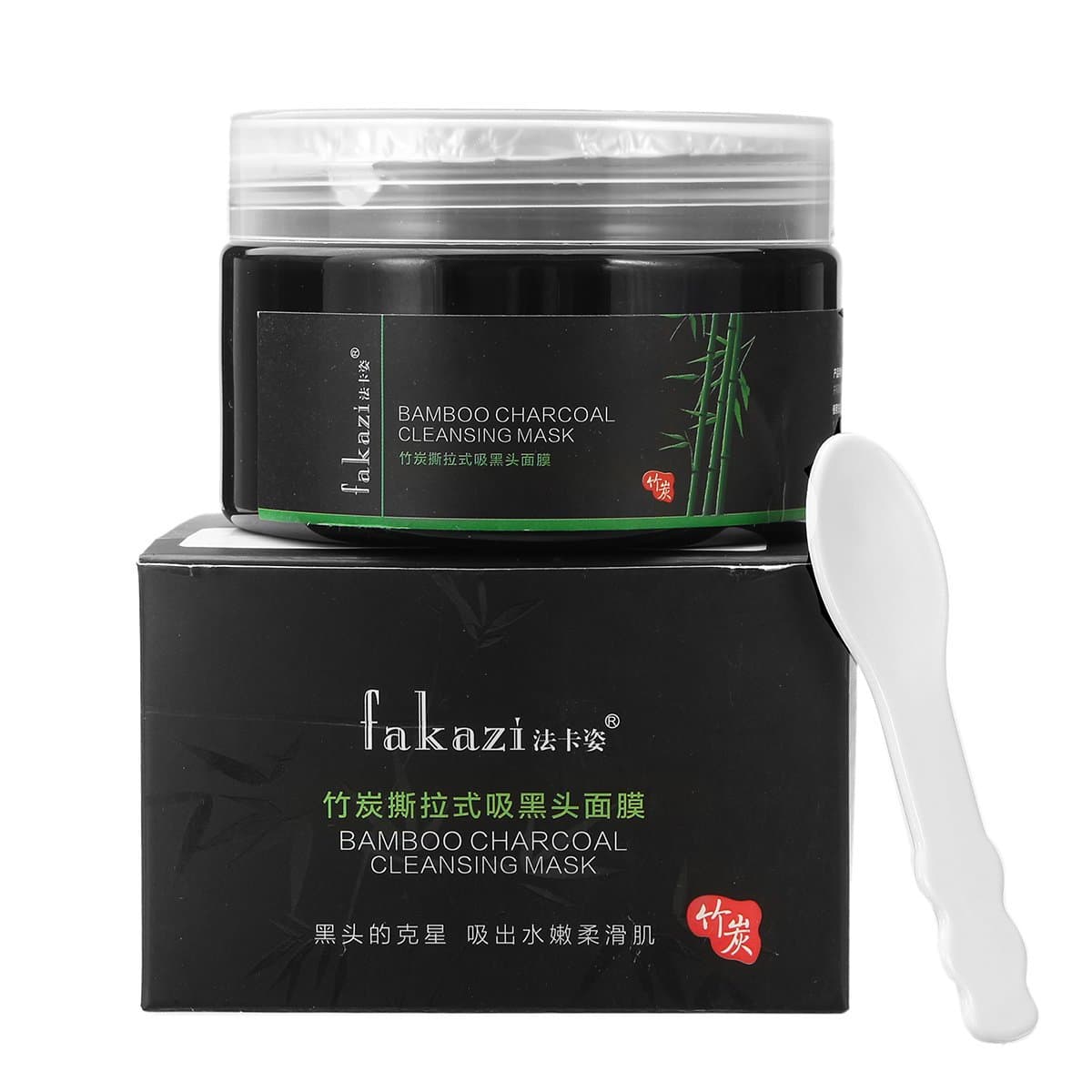 FAKAZI Bamboo Charcoal Tear Pull Black Mask Cleansing Blackhead Remove Acne 120g