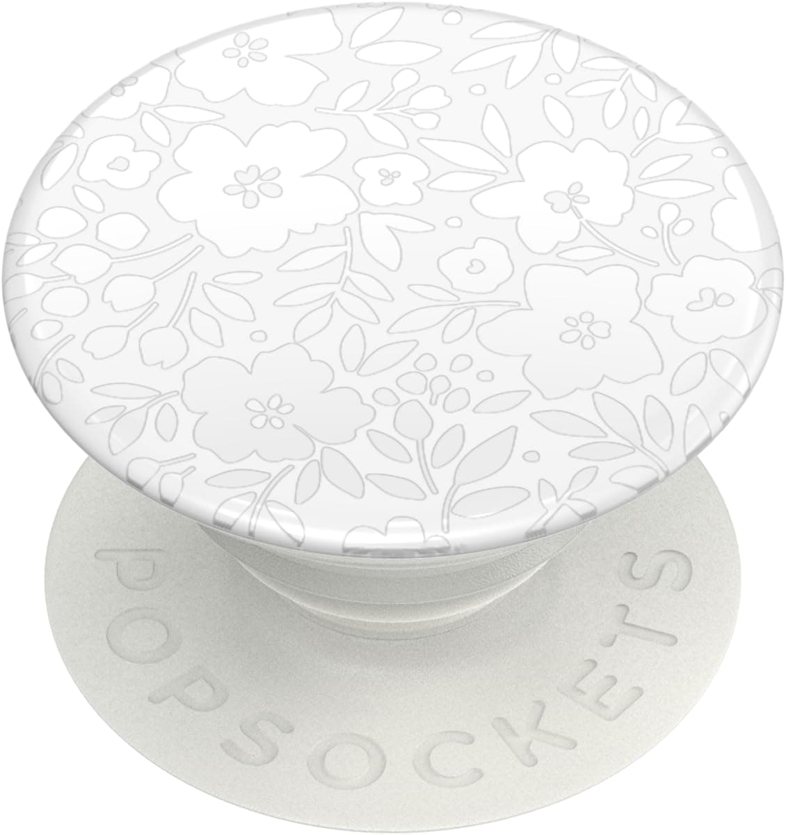 PopSockets Japan - PopSockets Japan PopGrip Elegant Flower Gloss Blanc Fresh White Pop Grip Smartphone Grip & Stand