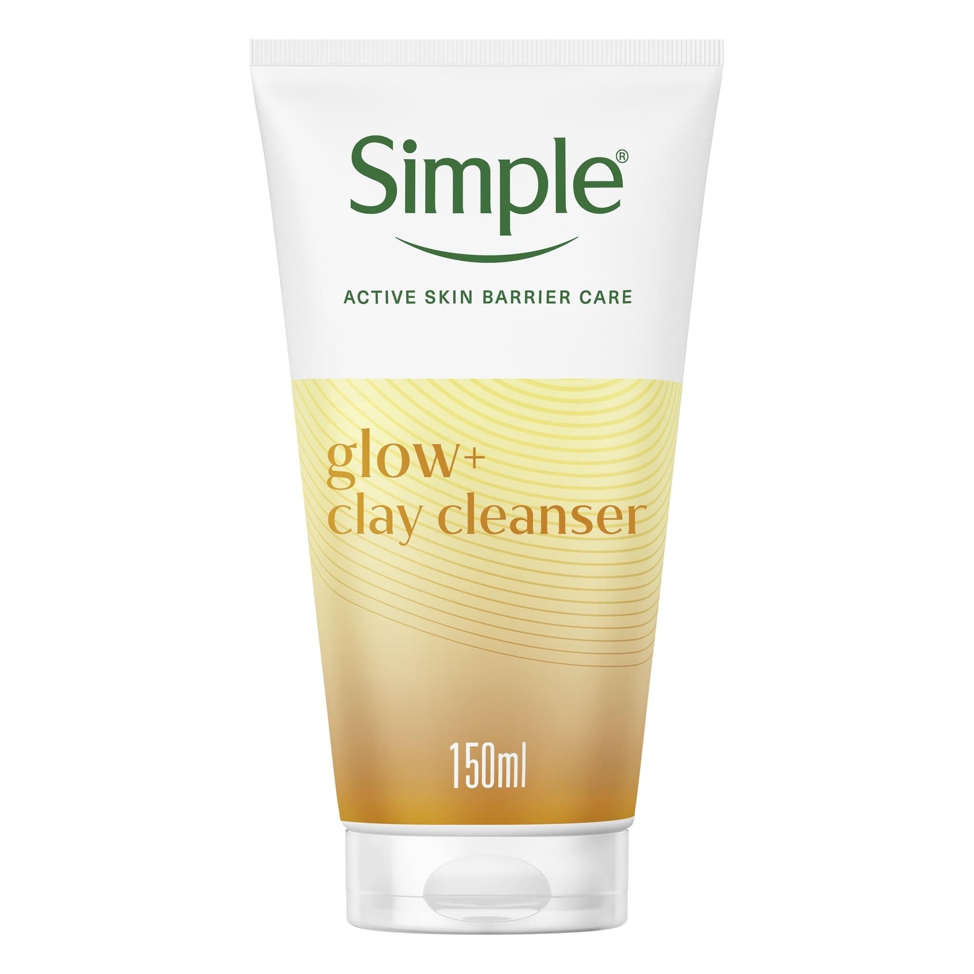 Simple Protect 'N' Glow Express Glow Clay Polish Cleanser leaves skin naturally glowing for expert facial skin care 150 ml