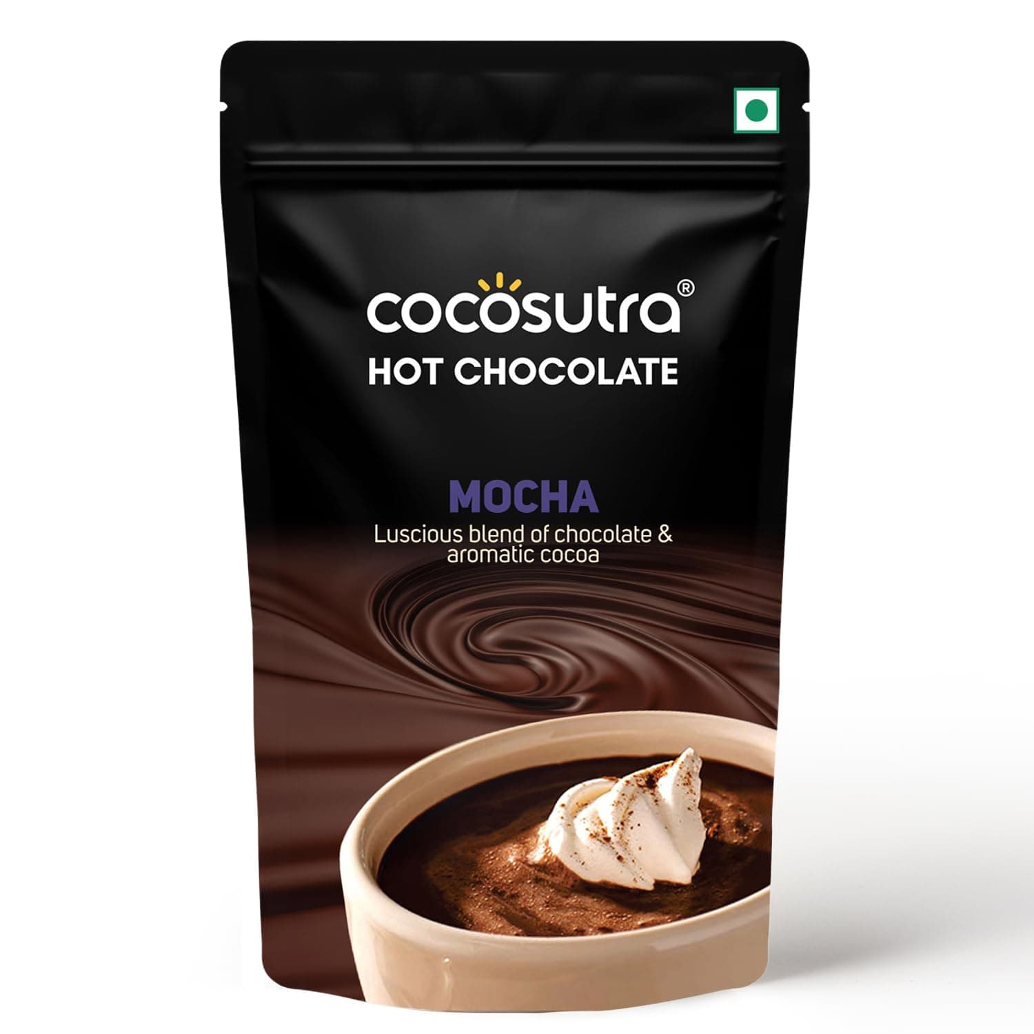 COCOSUTRA Mocha Hot Chocolate Mix | Enjoy hot or cold | 100 g | Gluten Free Drinking Chocolate Powder | No Preservatives | Ready in 2 Minutes | Serves 5 Cups