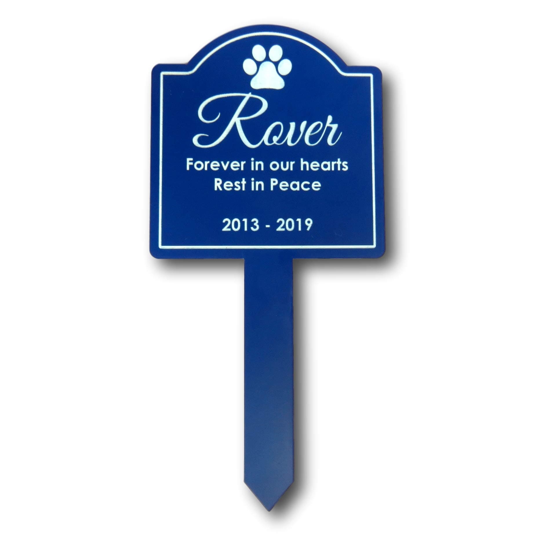 The T Bird Personalised Engraved Memorial Plaque Stake Waterproof Pet Memorial Grave Marker Plaque Outdoor Garden