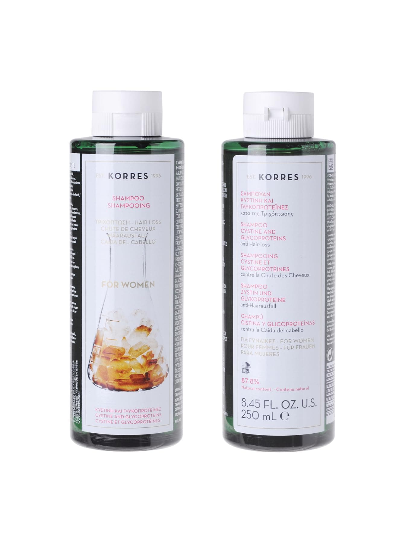 Cystine & Glycoproteins Anti-Hair Loss Shampoo for Women, Silicone and Paraben Free, 250 ml