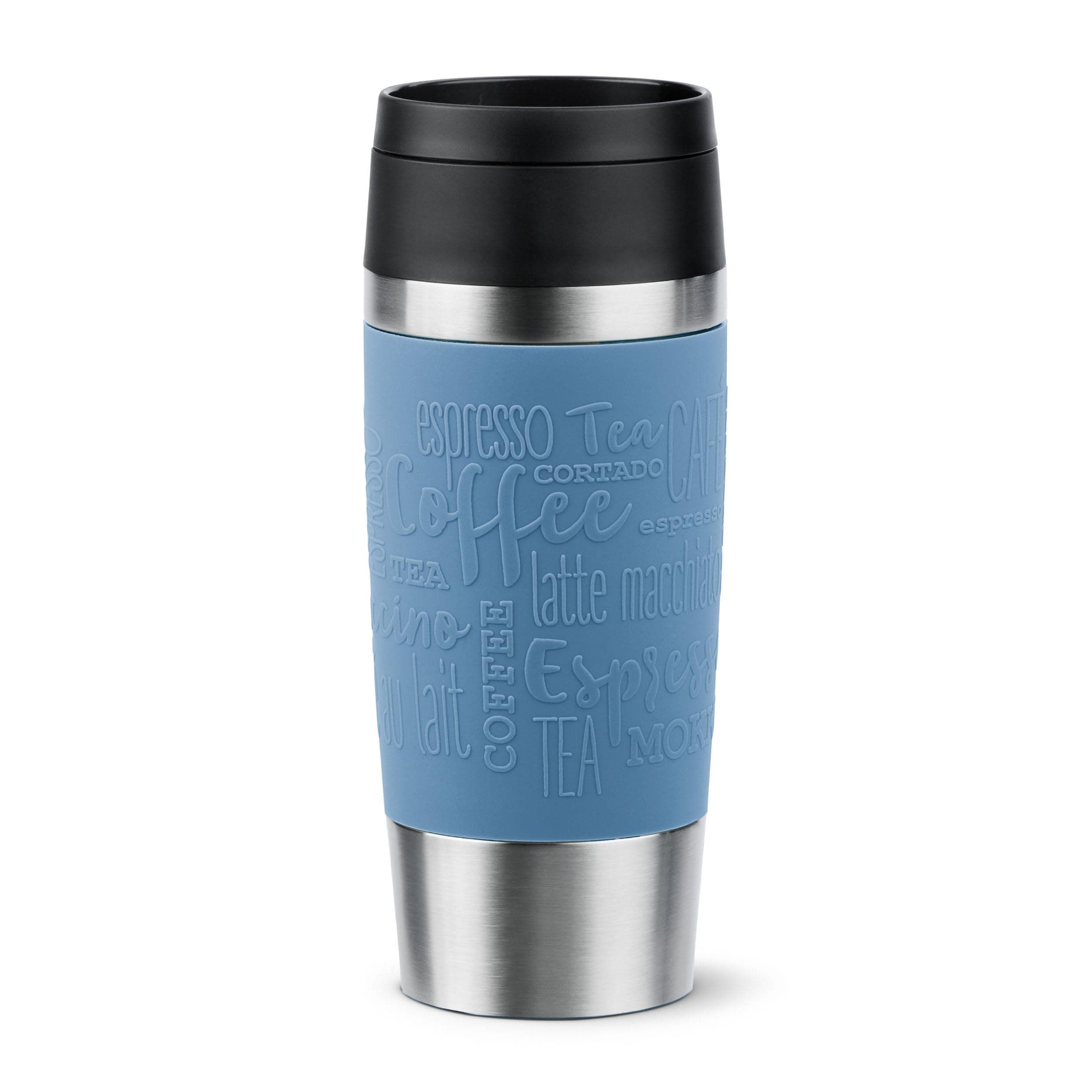Travel Mug 360 ml Classic Insulated Mug, Stainless Steel Coffee Mug, Comfort Screw Cap, 4h Hot and 8h Cold, 100% Leak-Proof, Dishwasher Safe, 360° Drinking Opening, Aqua Blue, N20211