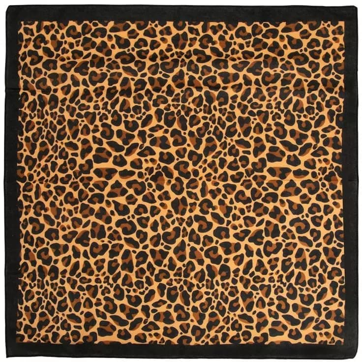 Bandanna Leopard Print Animal Print ~ Wearable Art 100% Cotton - Scarf