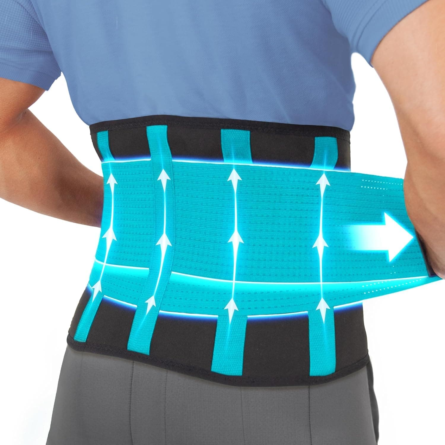 Premium Back Support Belt, Back Brace, Lumbar Support Belt, Lower Back Support for Men and Women, Back Braces for Lower Back Pain, Sciatica Pain Relief Products (L)