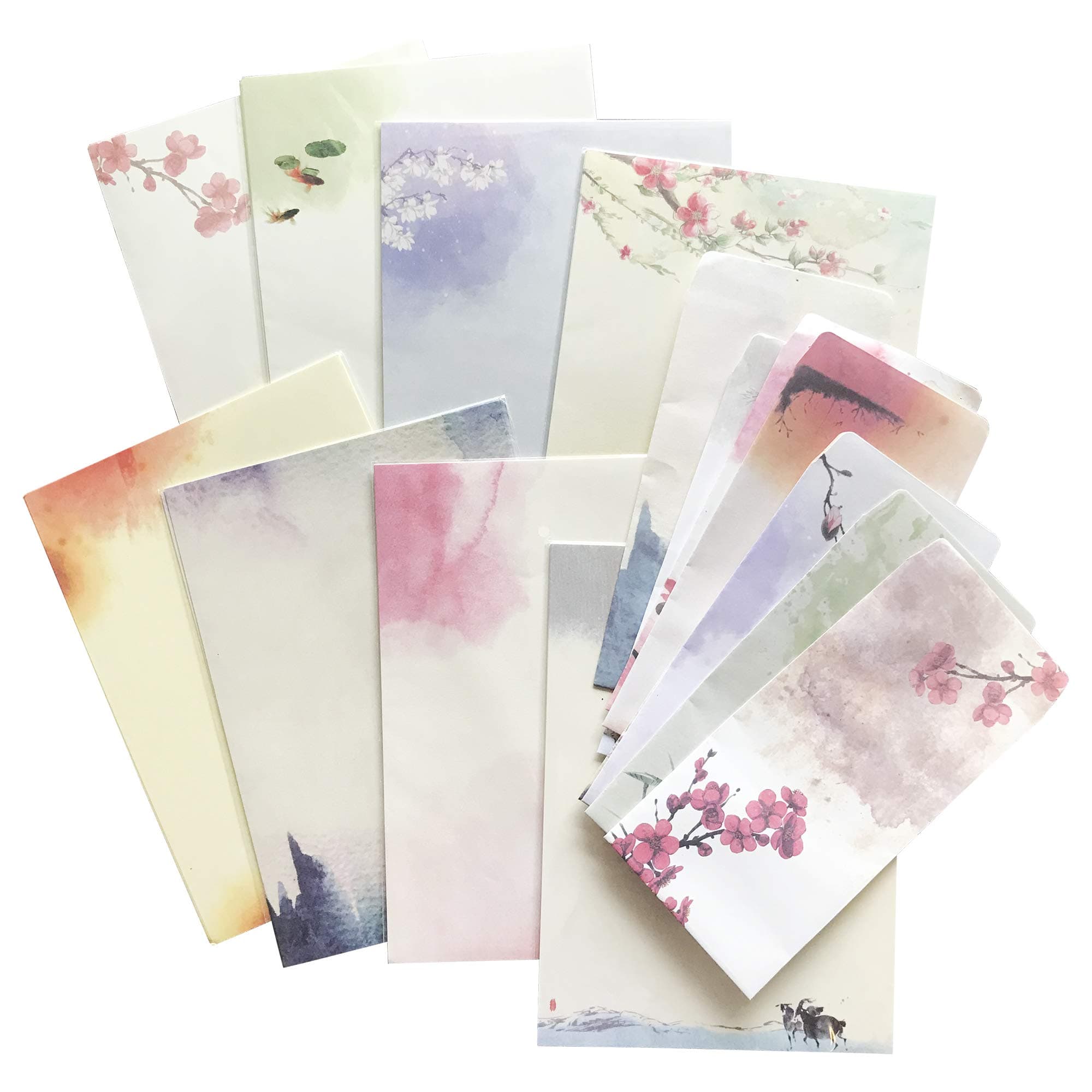 64 Vintage Retro Design Writing Stationery Paper Pad Letter Set with 24 envelopes, 8 Different Style,H201