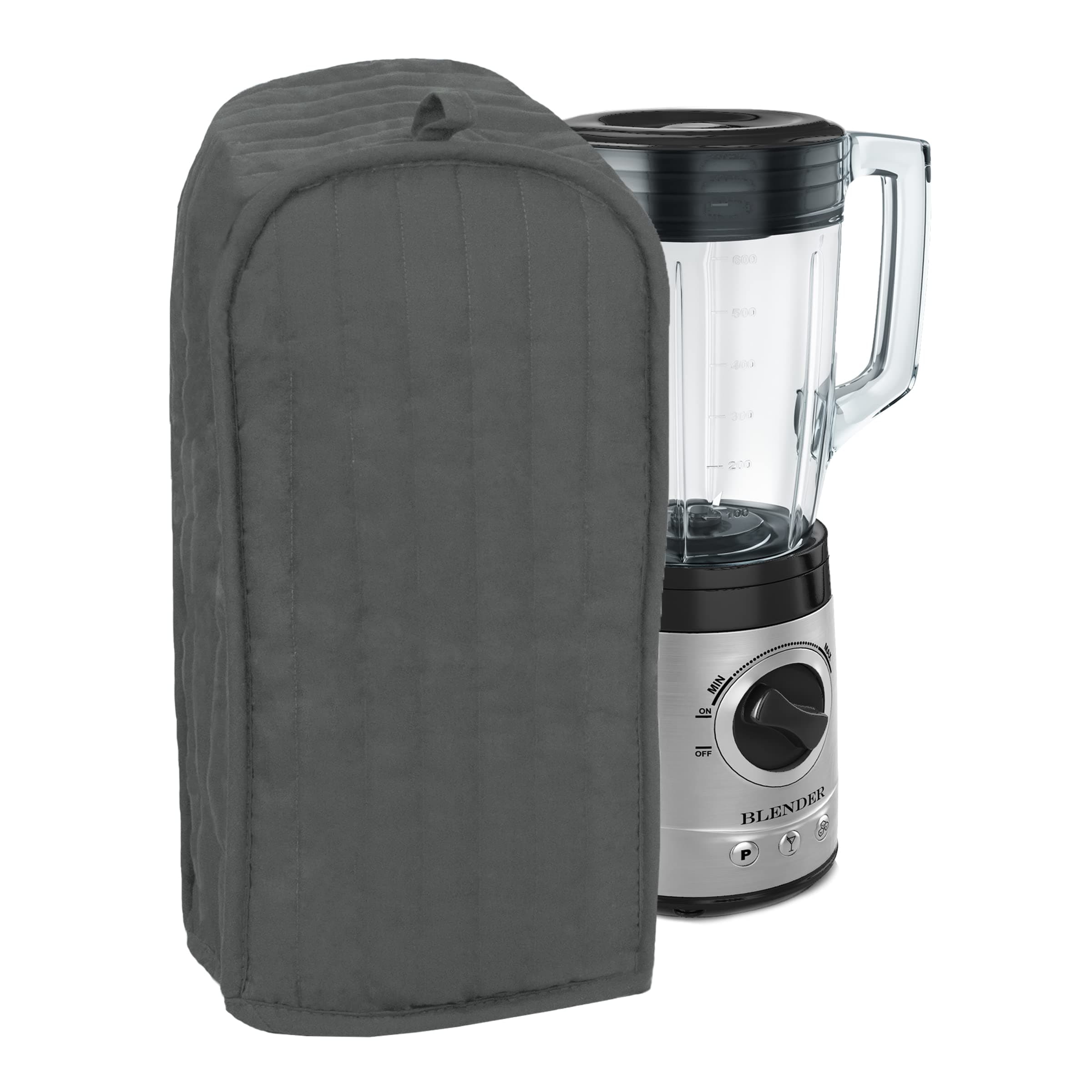 RITZ Polyester/Cotton Quilted Blender Appliance Cover, Dust and Fingerprint Protection, Machine Washable, Graphite Grey