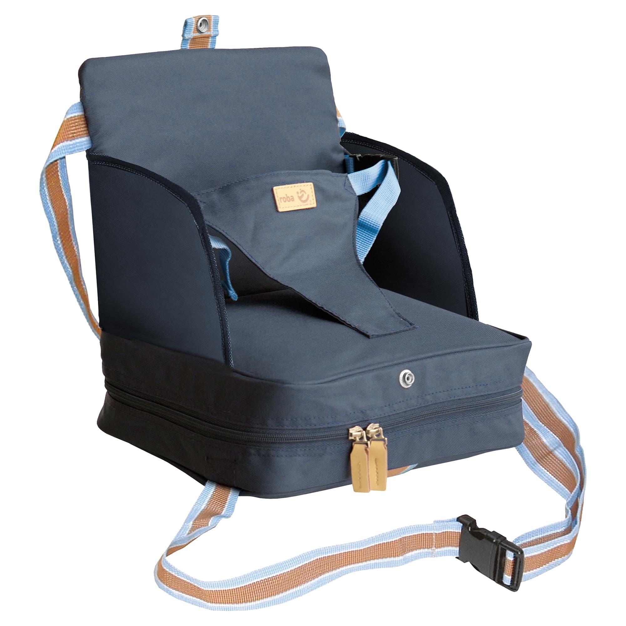 roba Booster Seat, Mobile Inflatable Child Seat with Raised Side Panels, Flexible Booster Seat for Home and Travel