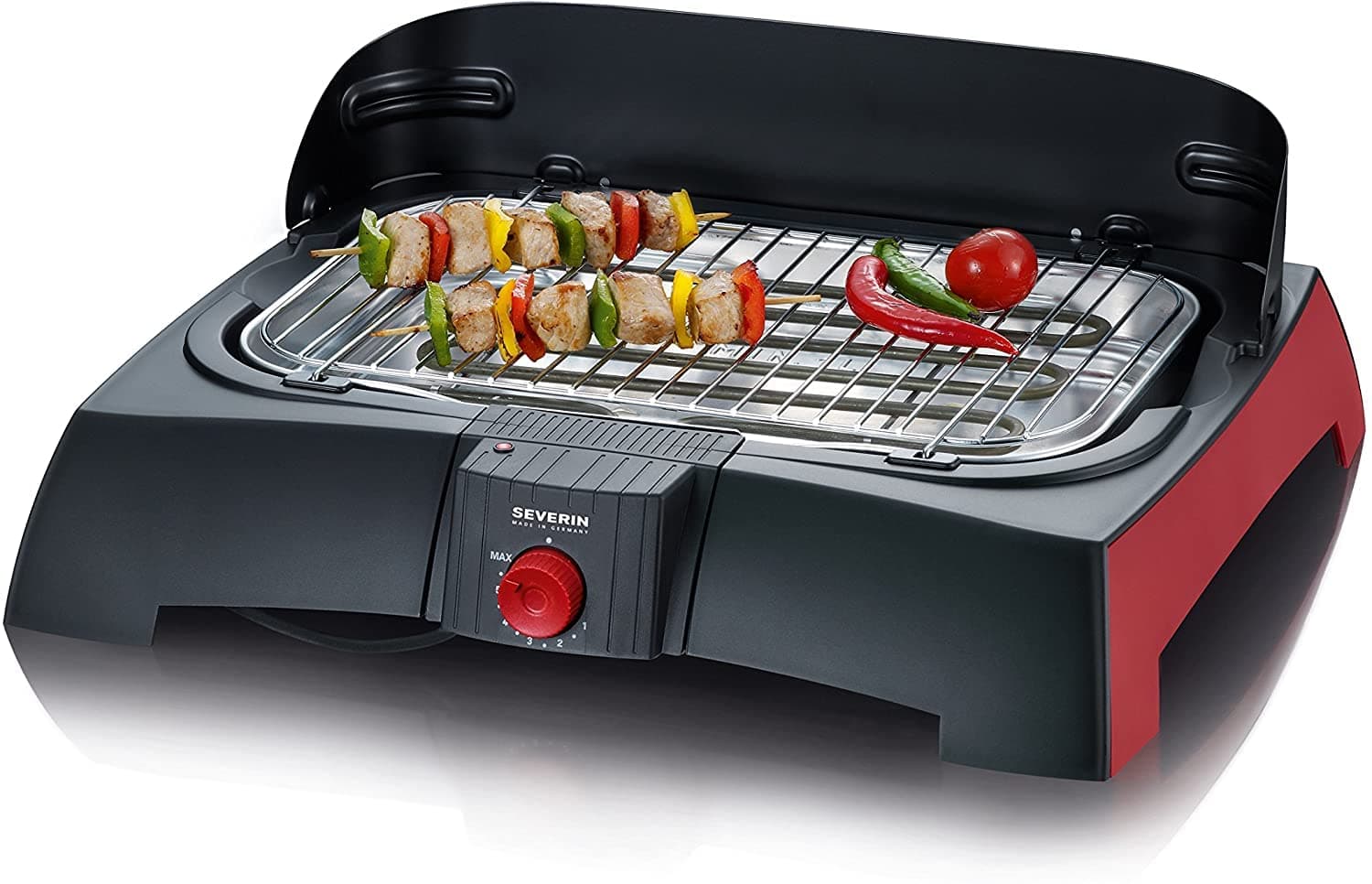 Severin 2300W Electric Barbecue Grill - Black/Red