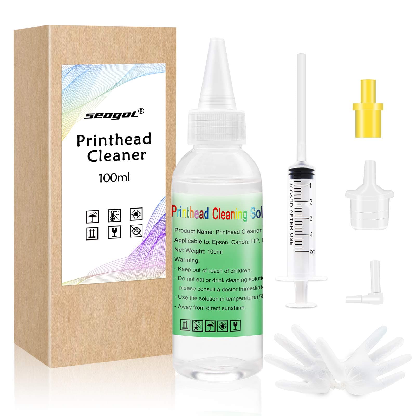 seogol Printhead Cleaner Kit for HP Canon and Brother Printers