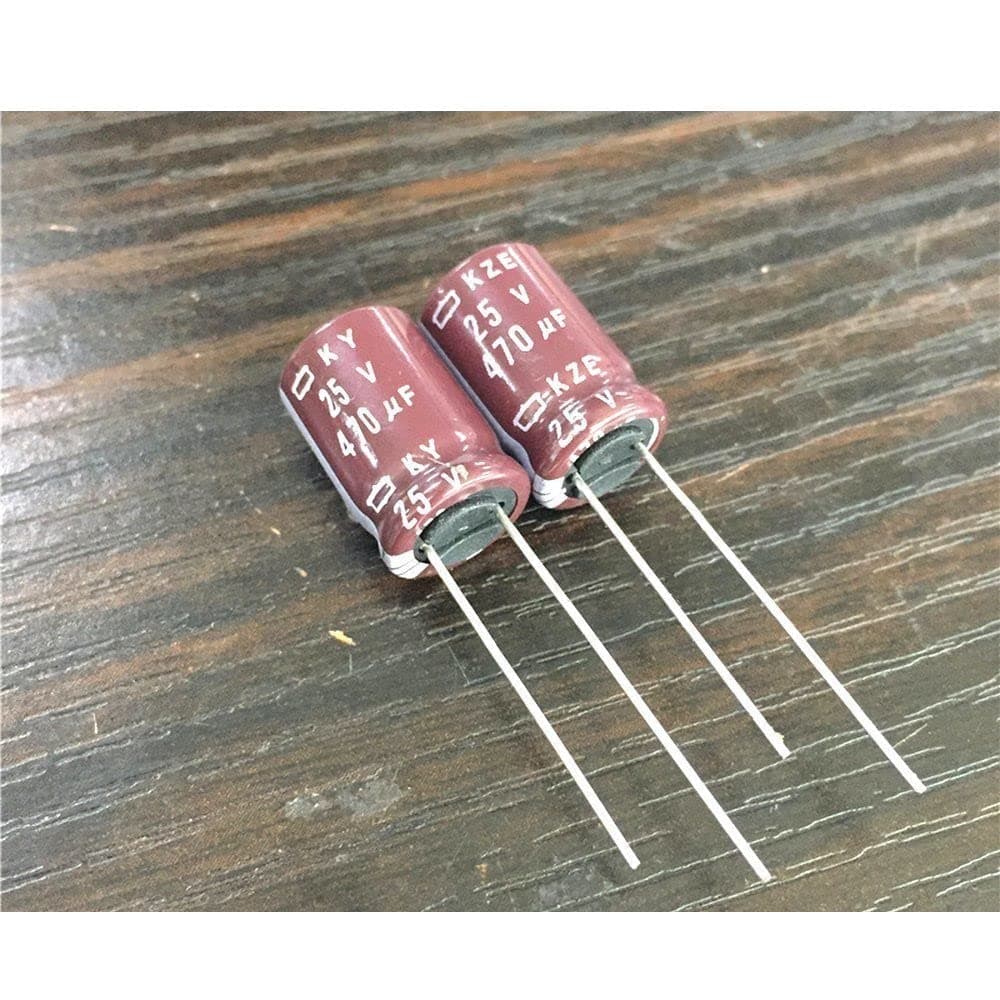 10pcs 470uF 25V NCC KY KZE Series 10x16mm Low ESR 25V470uF Aluminum Electrolytic Capacitor