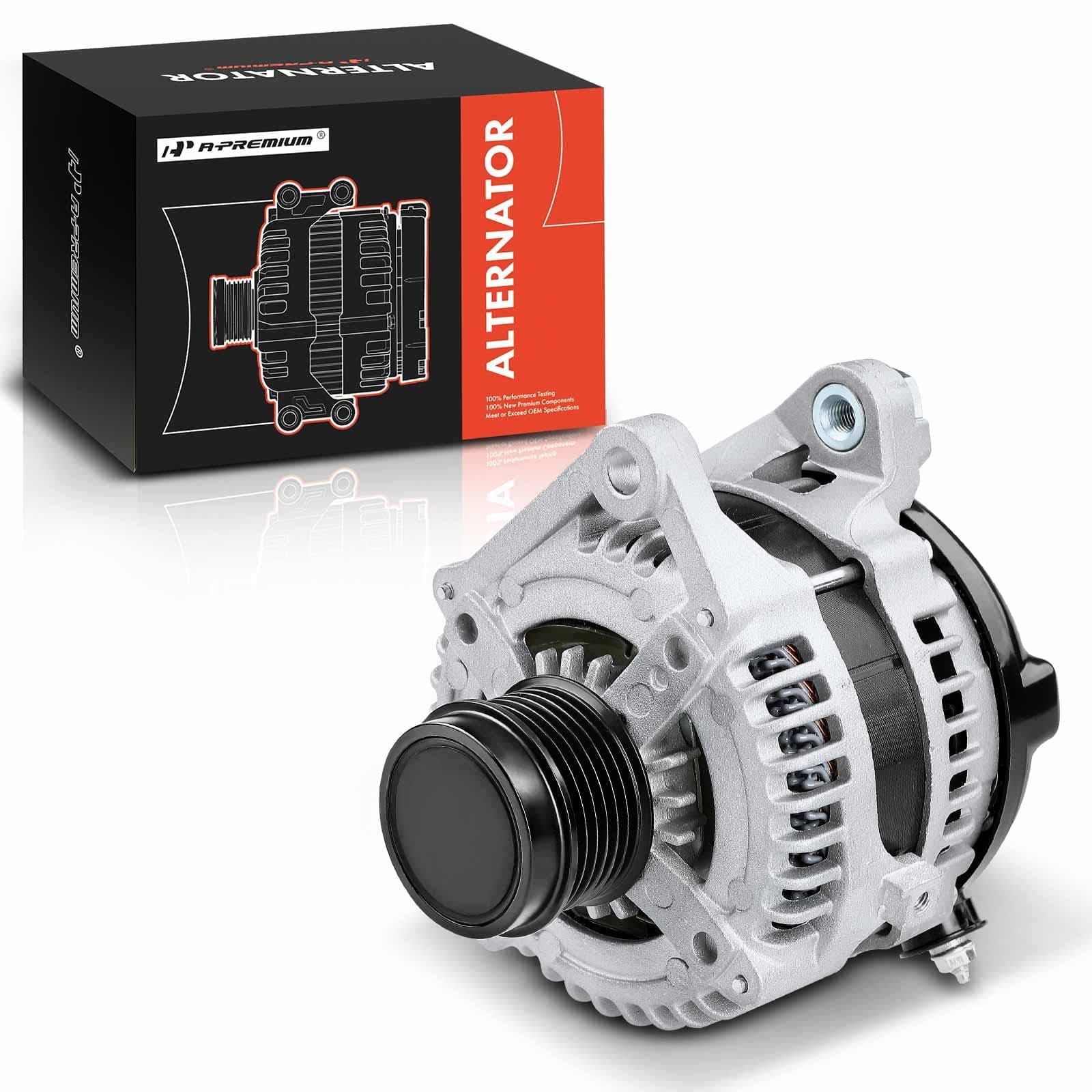 A-Premium Alternator Compatible with Toyota & Scion Models - Camry 2012 2013 2014 2015, RAV4 2009-2012, tC 2011-2016 - L4 2.5L - 12V 100A CW 6-Groove Clutch Pulley - Replace# 27060-36010, 104210-2270